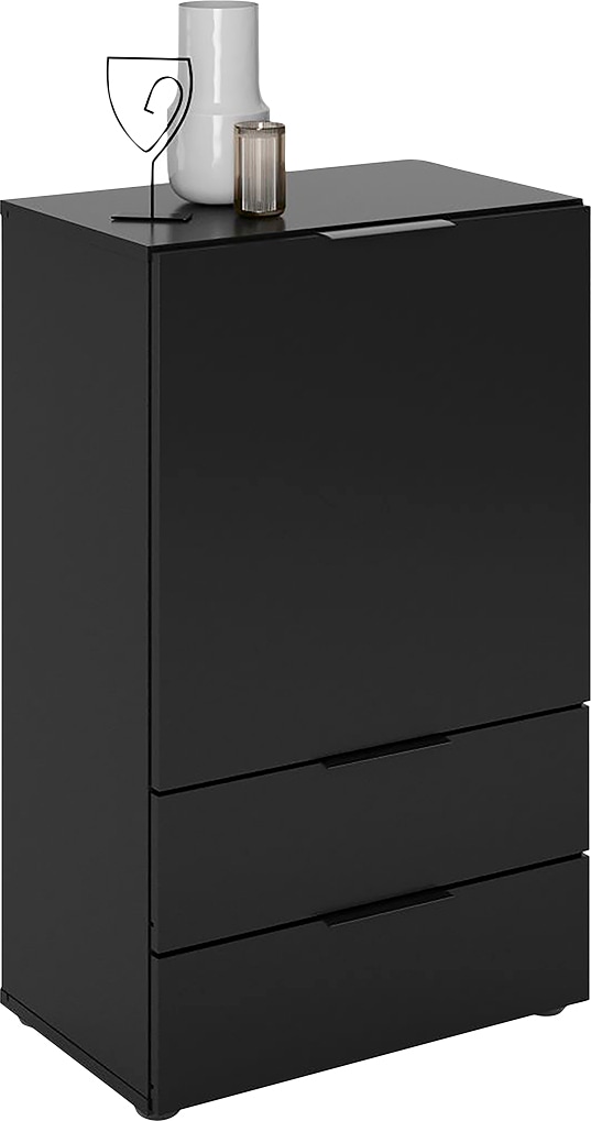 FMD Kommode »Dark« mit 2 Schubladen, verstellbare Einlegeböden, Breite ca. 50 cm