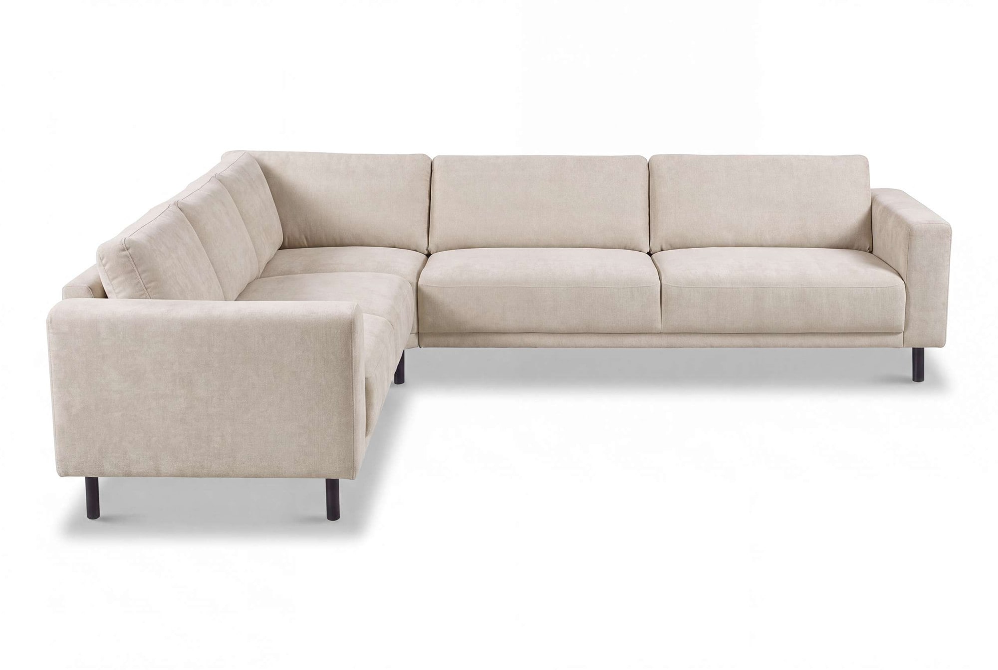 GOODproduct Ecksofa »Sveeva, L-Form, B.288 cm, schwarze Metallfüsse« langlebiger Strukturstoff, mit Wellenunterfederung, viele Farben