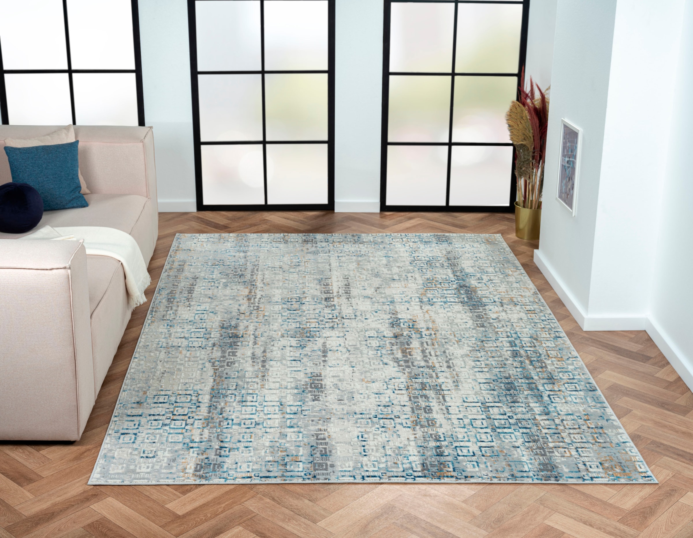 Image of Myflair Möbel & Accessoires Teppich "My Look 2" rechteckig 8 mm Höhe Kurzflor, Ethno-Design, besonders weich durch Microfaser
