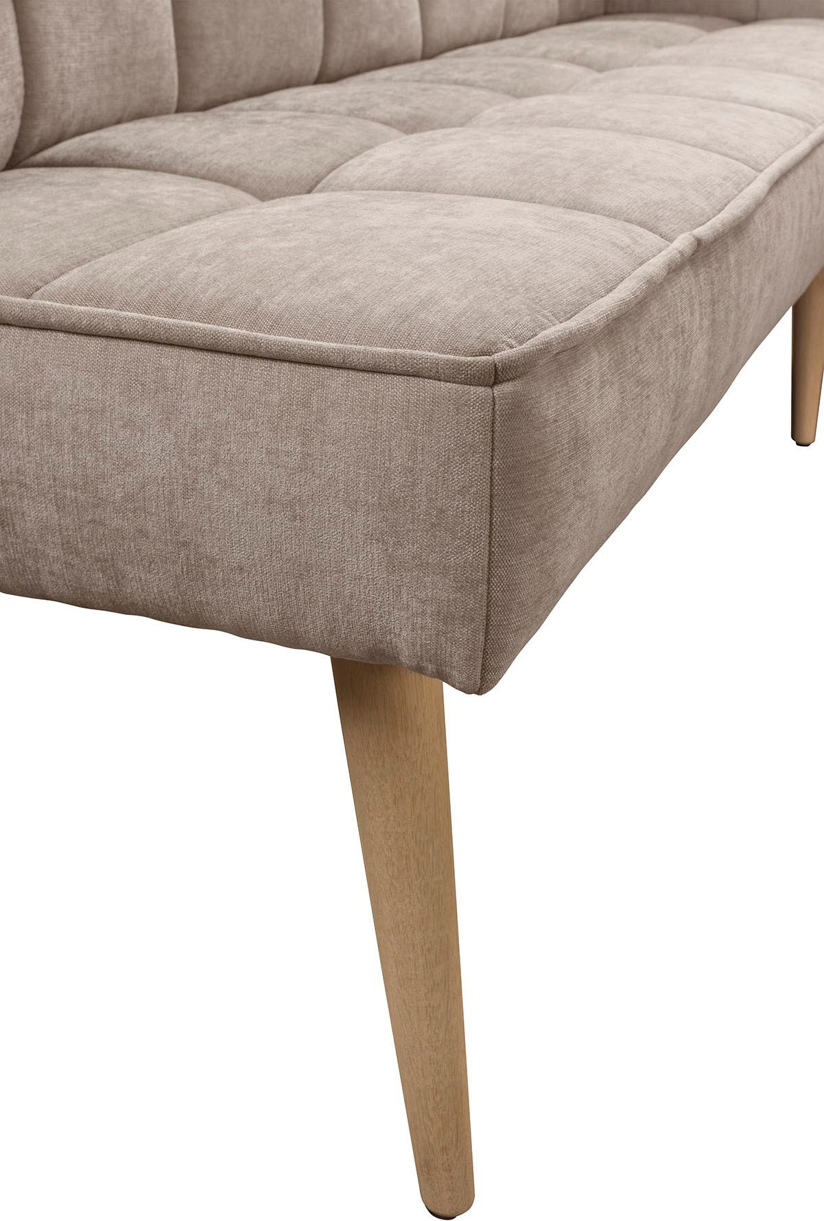 exxpo - sofa fashion Eckbank »Latte« moderne Sitz- und Rückensteppung, bequem und elegant, hoher Holzfuss