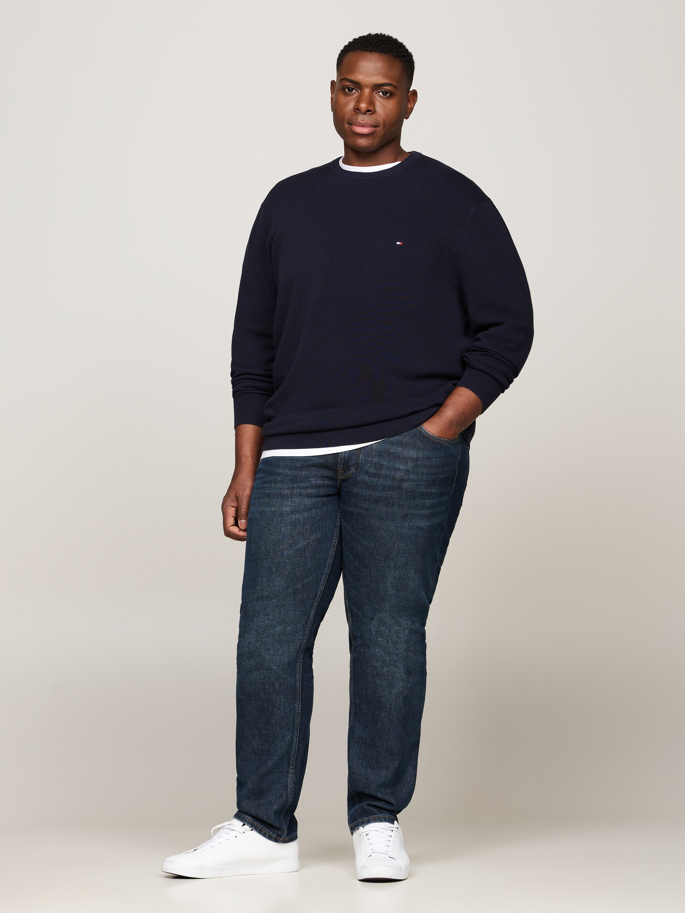 Tommy Hilfiger Big & Tall Rundhalspullover »BT-ESSENTIAL STRUCTURE CREW NECK«, Grosse Grössen