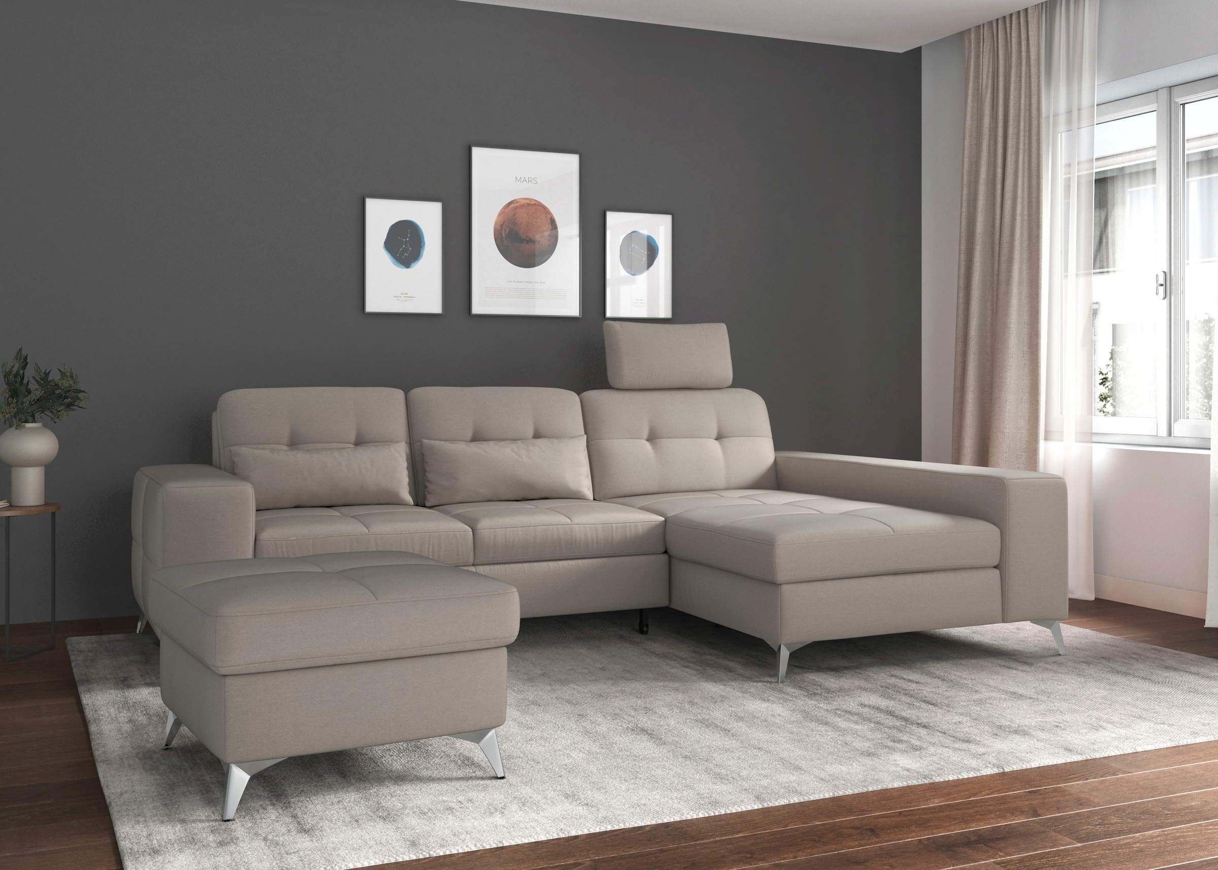 sit&more Sofakissen »Baviene« Set, bestehend aus 2 Nierenkissen