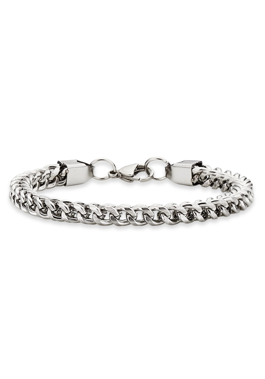 Image of Bruno Banani Armband "Schmuck Geschenk Armkette Panzerkette 6 mm breit Silber"
