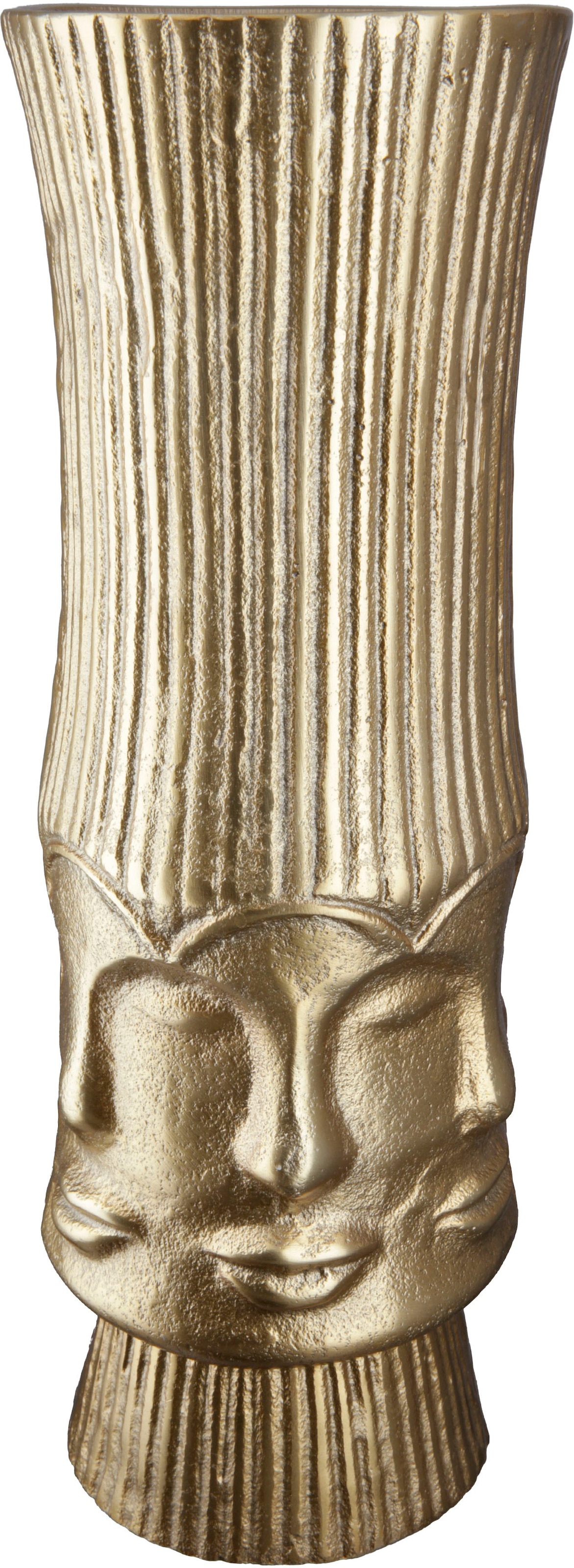 Image of GILDE Dekovase "Face" Vase aus Aluminium, Dekoobjekt