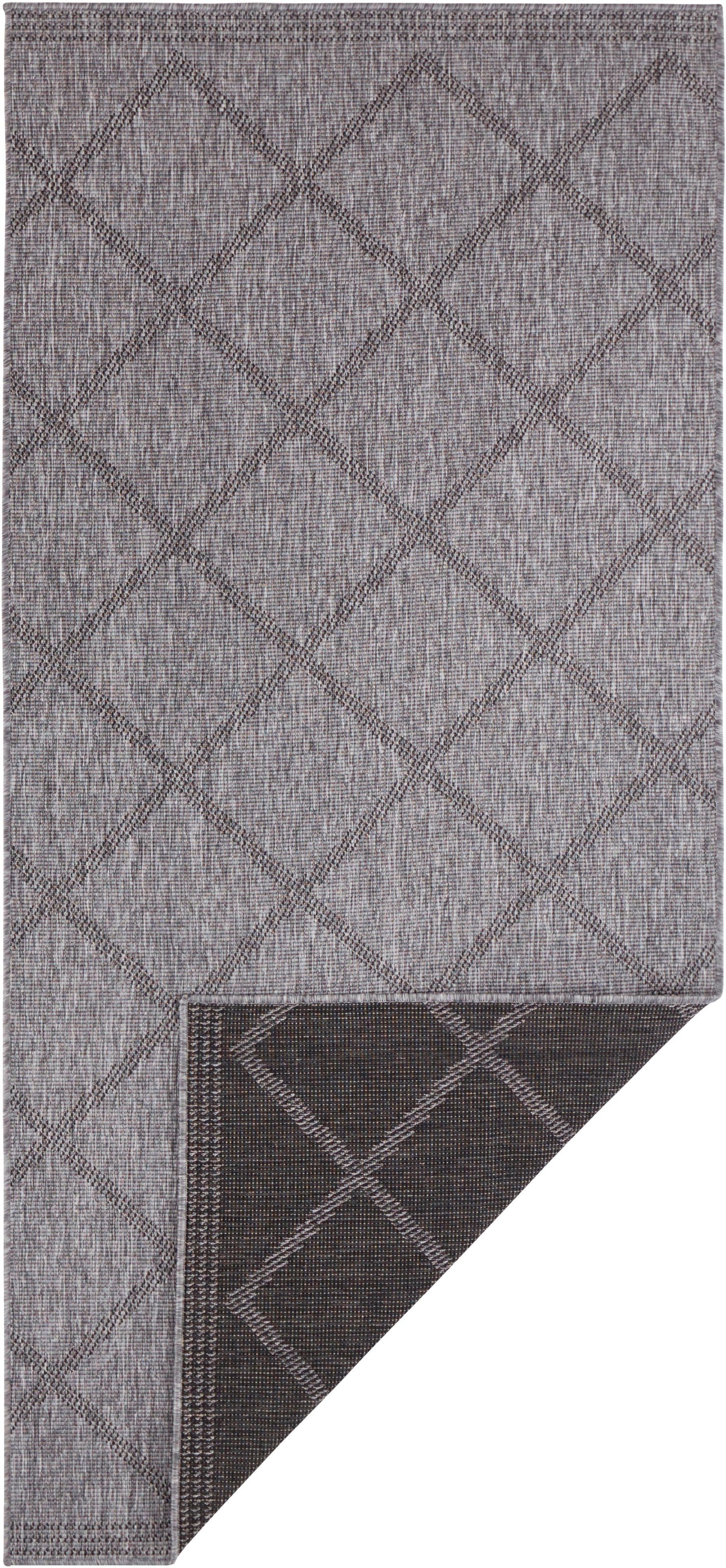 NORTHRUGS Teppich »Corsica Wendeteppich«, rechteckig, 5 mm Höhe, In-& Outdoor, Wetterfest, Balkon, Läufer, Wohnzimmer, Wasserfest