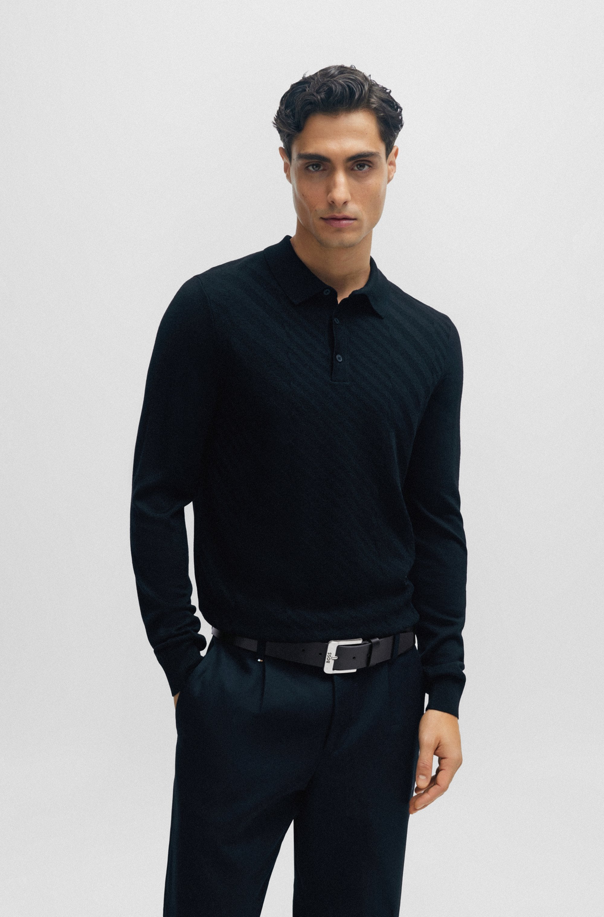 BOSS Ledergürtel »Jemio_Sz40« mit BOSS Schriftzug