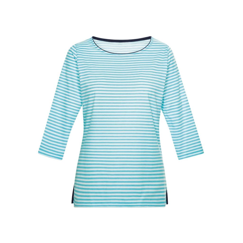 Trigema Longsleeve »TRIGEMA Shirt aus 100% Baumwolle mit 3/4-Arm«, (1 tlg.)