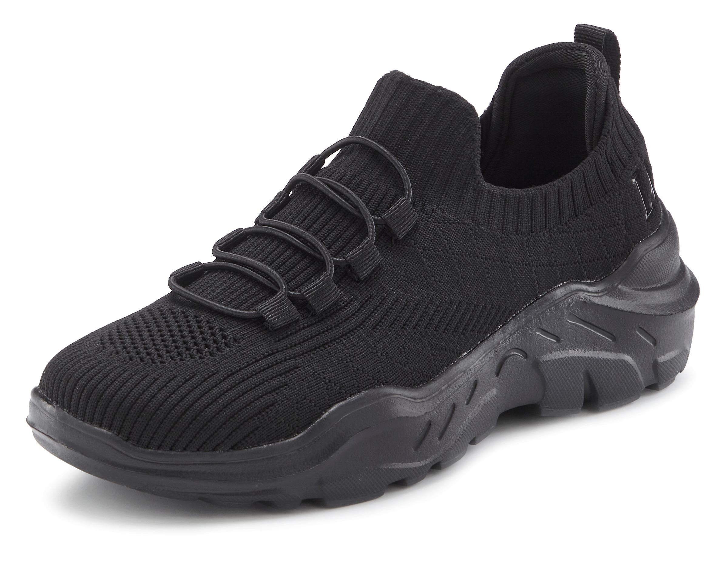 LASCANA ACTIVE Sneaker »Halbschuh, Freizeitschuh, ultraleicht und bequem,«, zum Reinschlüpfen und elastischen Schnürbändern VEGAN
