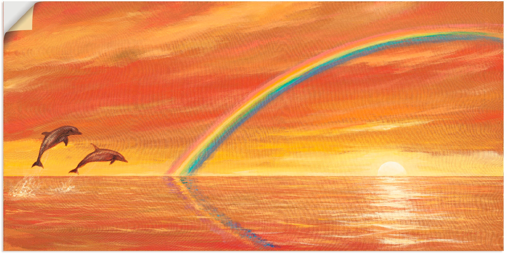 Artland Wandbild »Regenbogen über versch. als Alubild, Poster günstig kaufen Meer«, Wassertiere, in (1 Leinwandbild, oder St.), Grössen Wandaufkleber dem