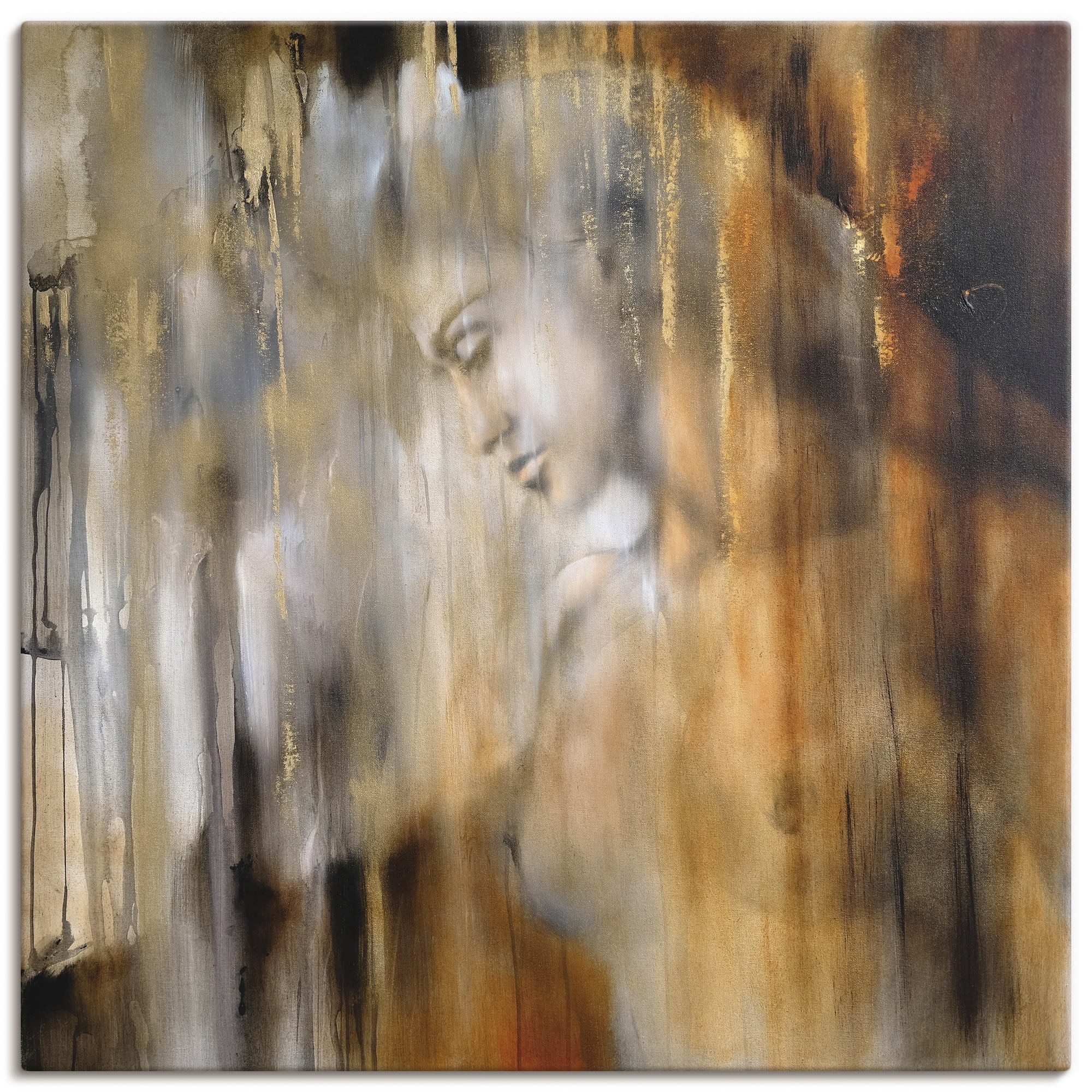 Image of Artland Leinwandbild "Vera" Frau 1 Stk. tlg. auf Holzrahmen gespannt