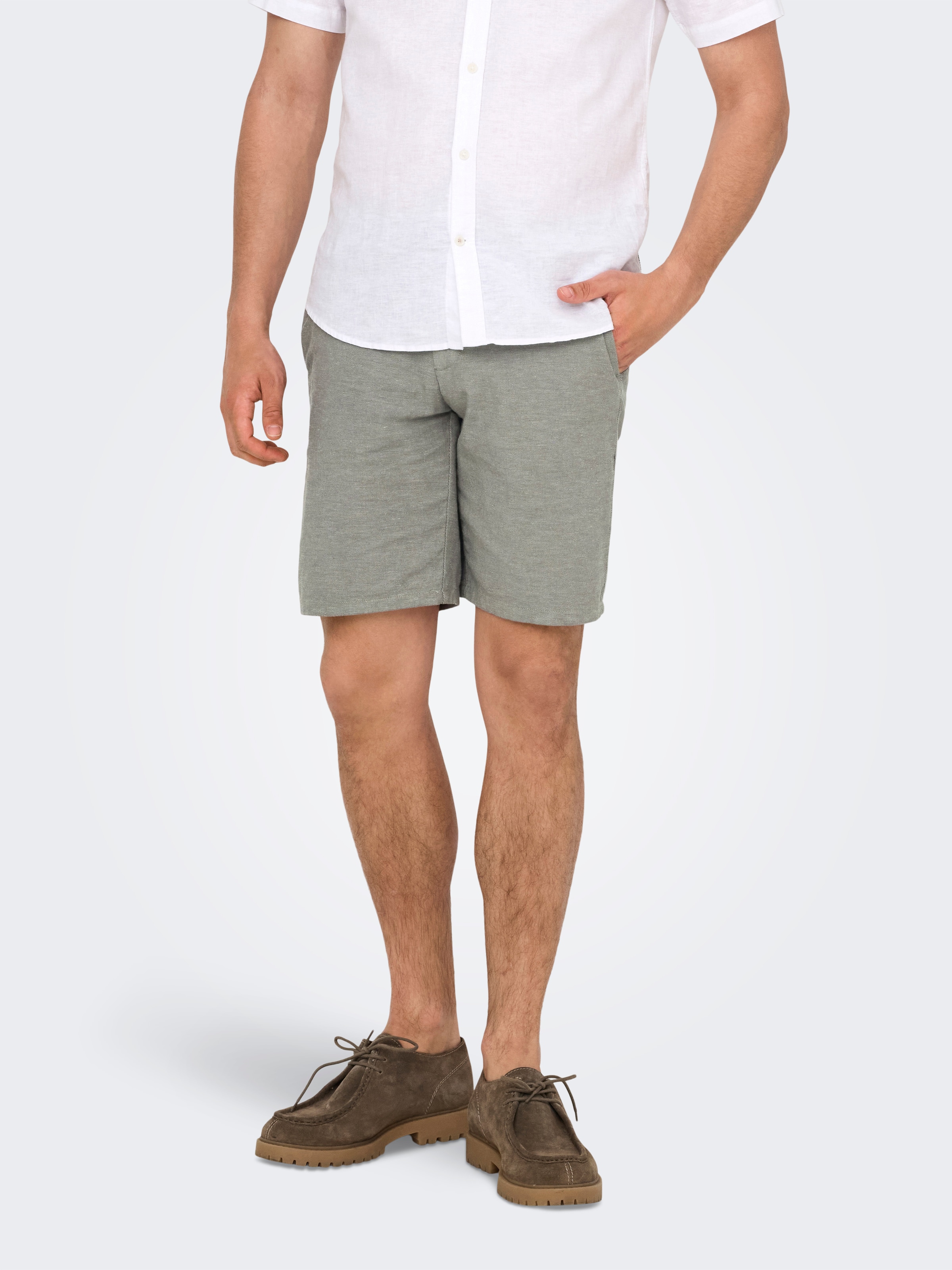 Image of ONLY & SONS Chinoshorts "ONSMARK 0011 COTTON LINEN SHORTS NOOS"