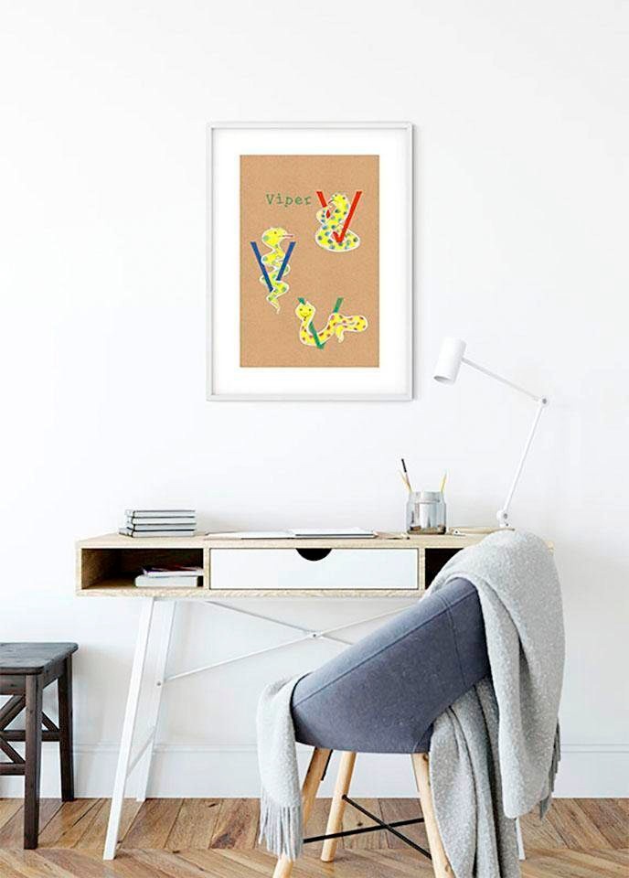 Komar Bild »ABC Animal V«, Buchstaben, (1 St.), Wandbild zur Dekoration - ohne Rahmen