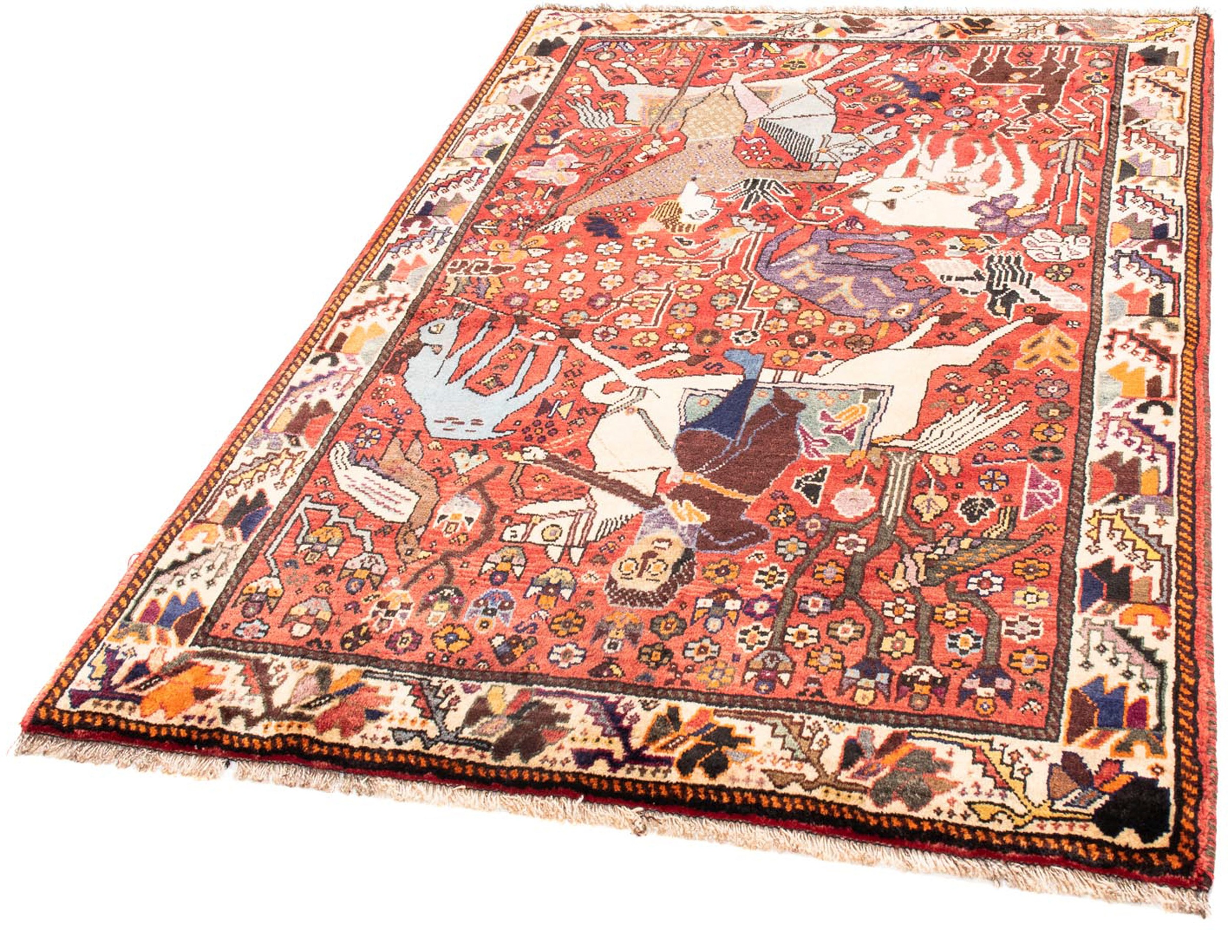 Image of morgenland Orientteppich »Perser - Nomadic - 163 x 110 cm - hellrot«, rechteckig, 10 mm Höhe, Wohnzimmer, Handgeknüpft, Einzelstück mit Zertifikat bei Ackermann Versand Schweiz