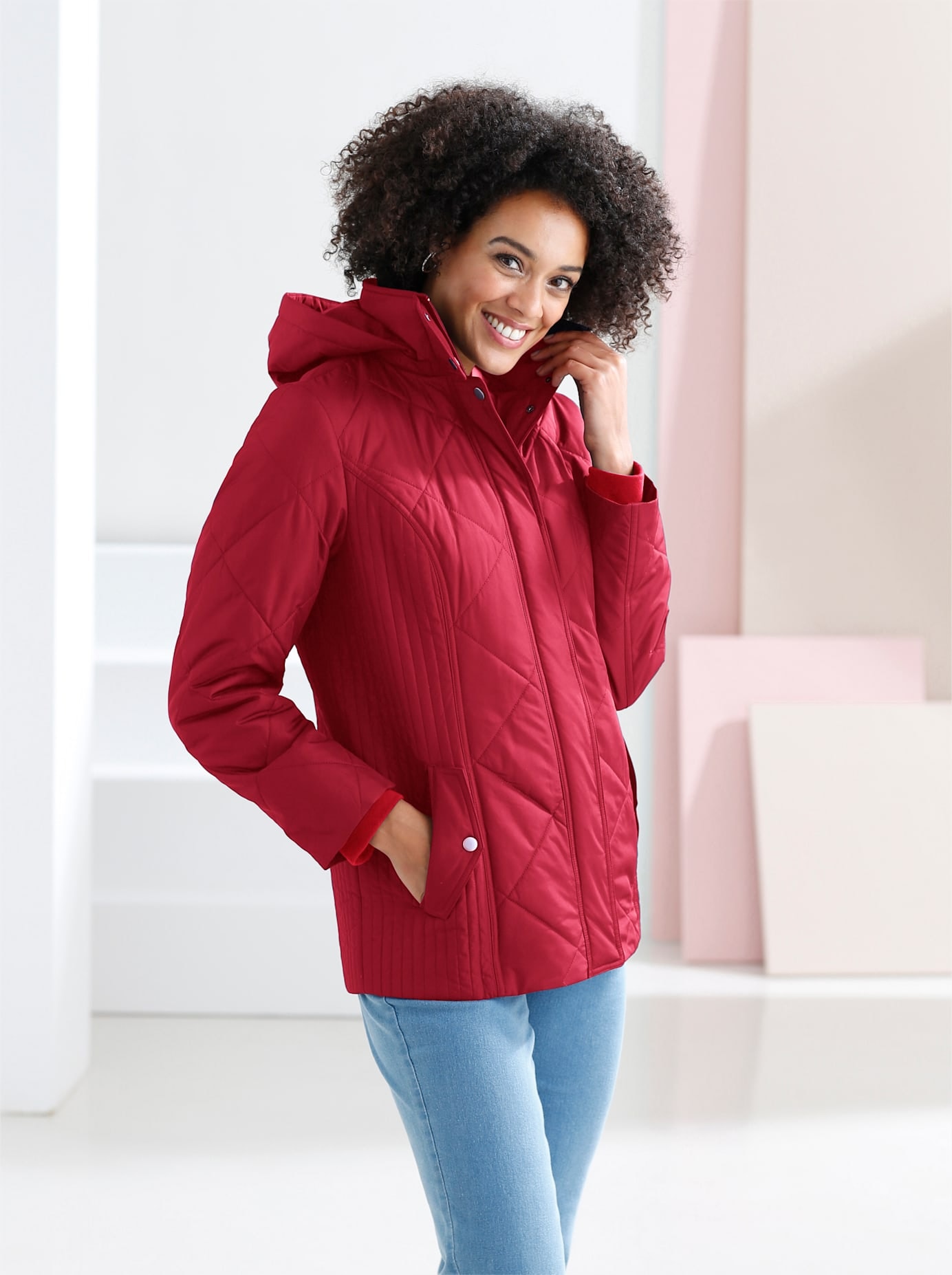 Classic Basics Langjacke, mit Kapuze