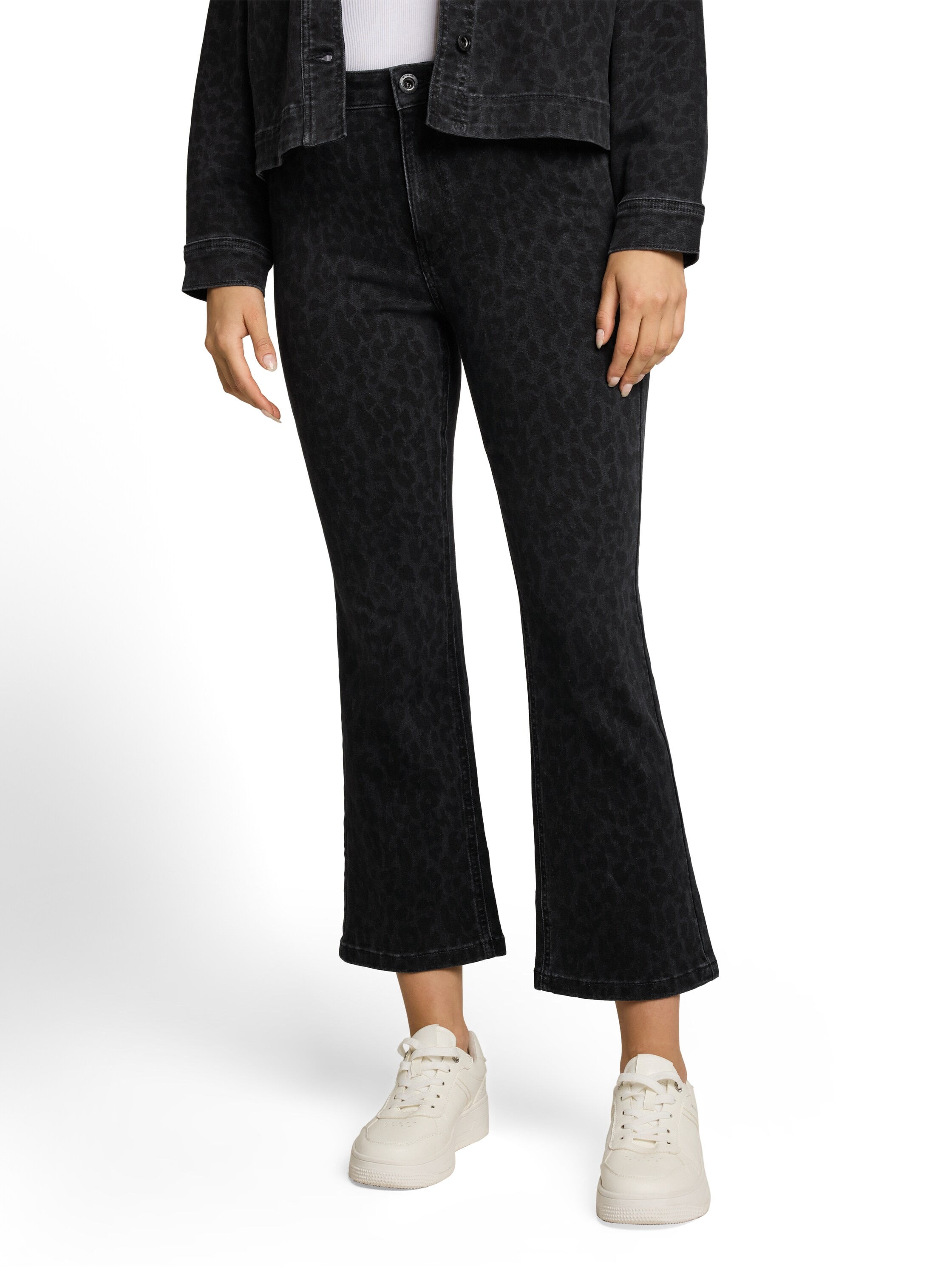 Image of TOM TAILOR 3/4-Jeans "Kate - Slim" mit Leo-Print und Stretch