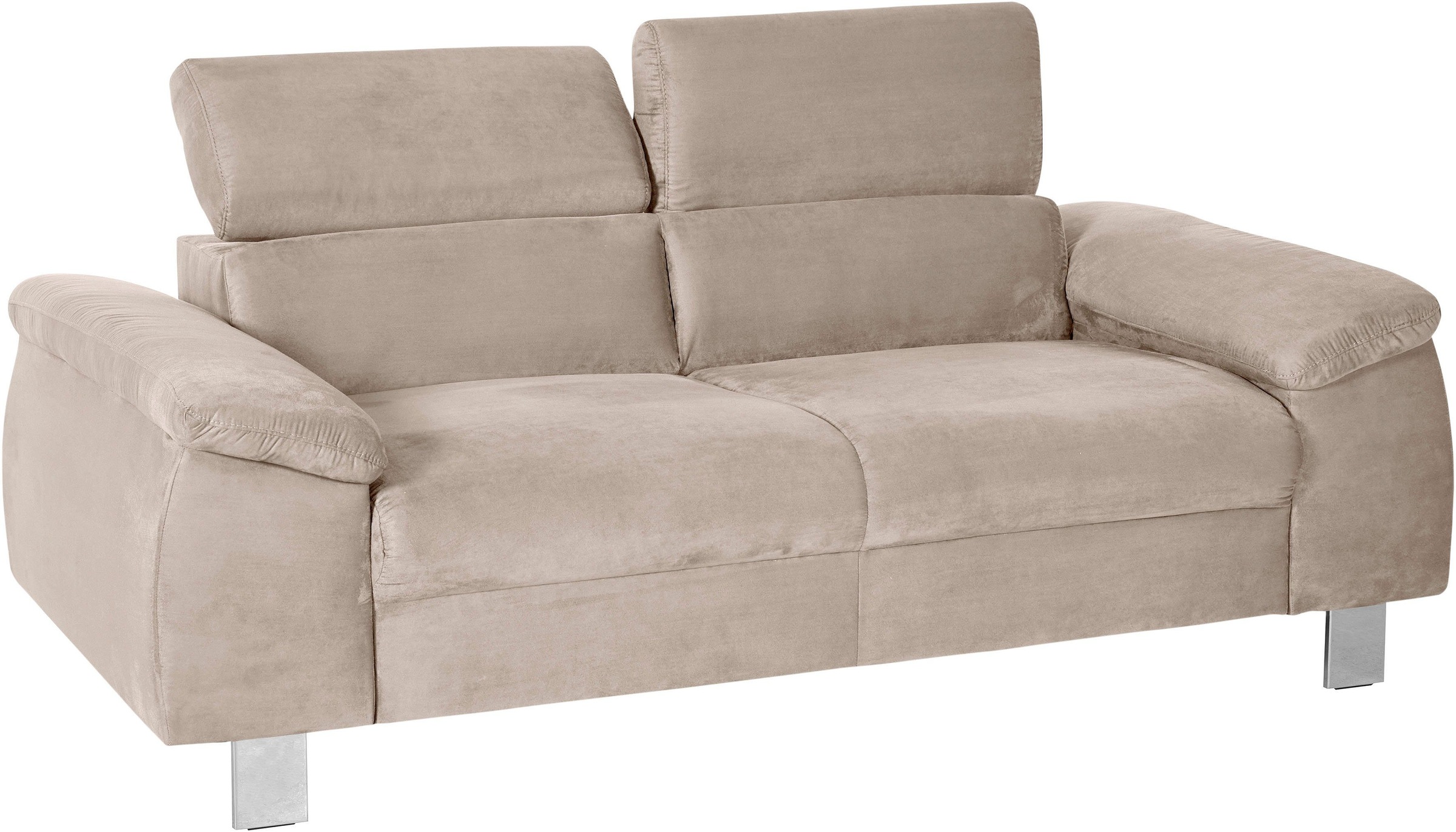 COTTA Polstergarnitur »Komaris, B: 177 bzw. 100 cm«, (Set), Set: 2er-Sofa & Hocker, mit Kopfteilverstellung