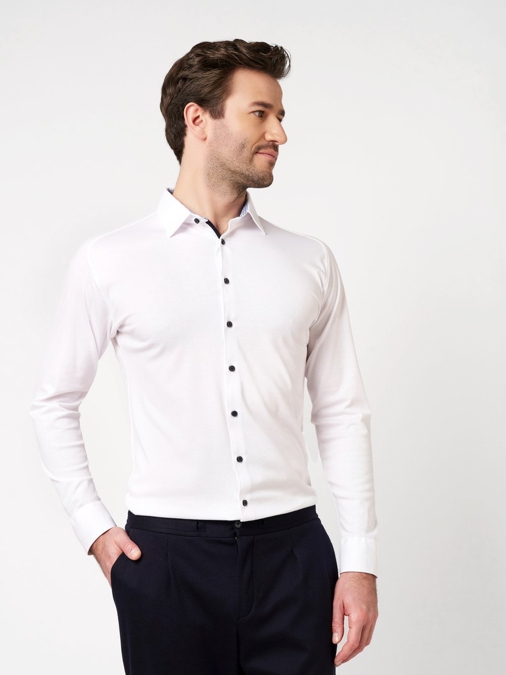 DESOTO Langarmhemd »Jerseyhemd Casual Kent«