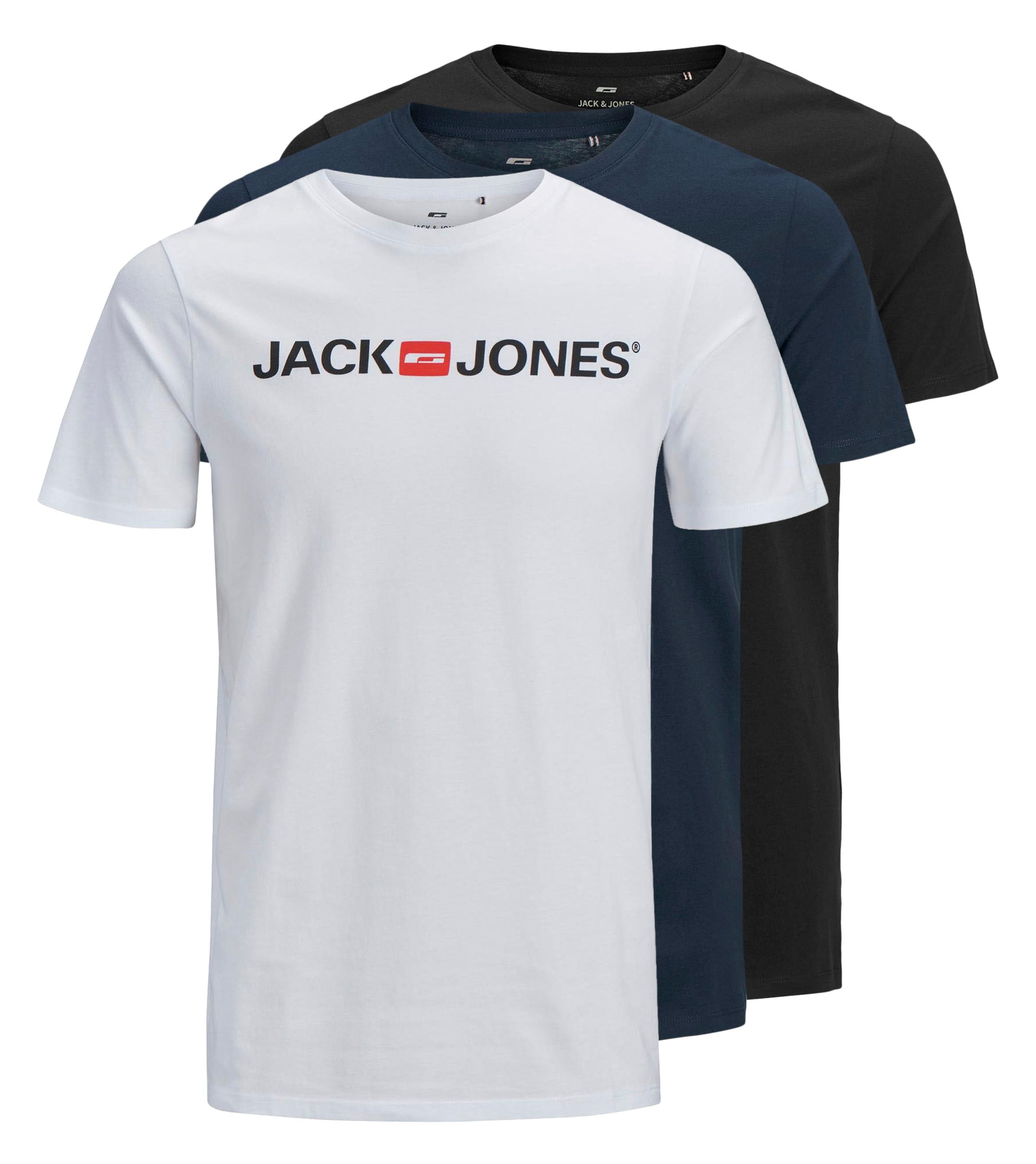 Image of Jack & Jones T-Shirt »CORP LOGO TEE«, (Packung, 3 tlg., 3er-Pack), 3er Packung bei Ackermann Versand Schweiz