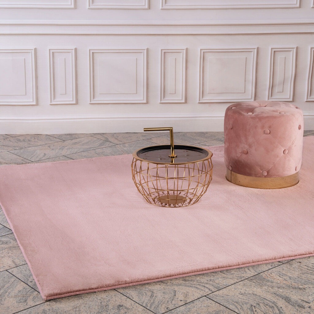 Carpet City Hochflor-Teppich »TOPIA 400«, rechteckig, 21 mm Höhe, Kunstfell-Teppich mit Kaninchenfell-Optik, Haptik, Schlafzimmer
