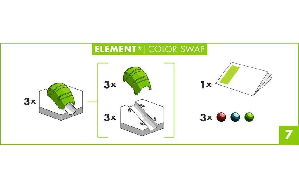 Ravensburger Kugelbahn »Zubehör GraviTrax Element Color Swap«, (7 tlg.)