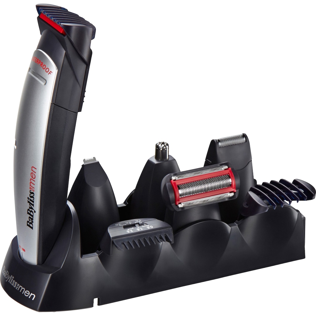 BaByliss Multifunktionstrimmer »E837E MEN X-10«, 5 Aufsätze, Multigrooming Set für Kopf, Gesicht & Körper