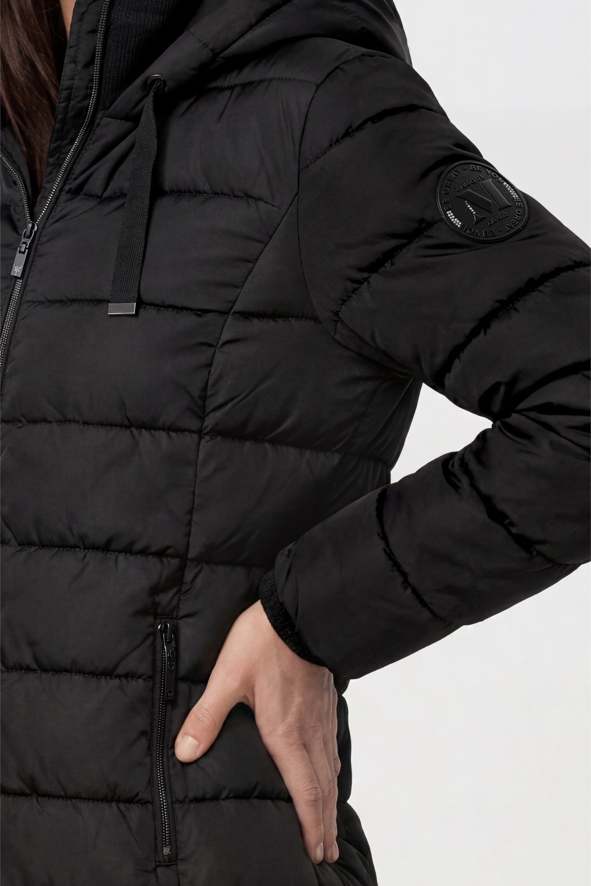 Monari Steppmantel »Mantel Stepp« Regular fit mit Stehkragen und Kapuze