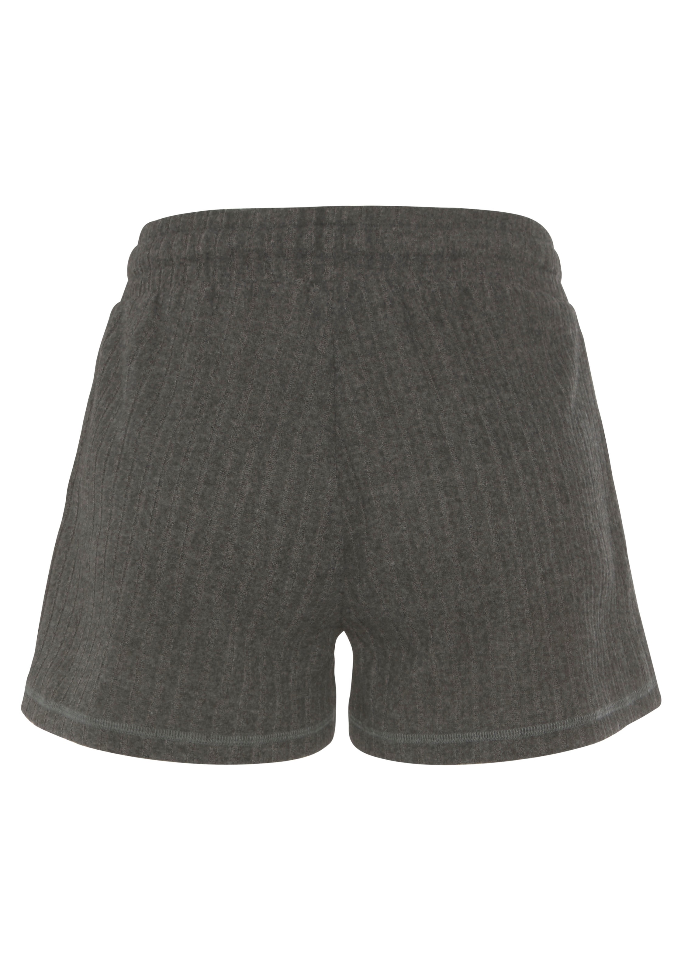 LASCANA Shorts, Lounge-/ Strickshorts meliert mit Bindeband, Loungewear
