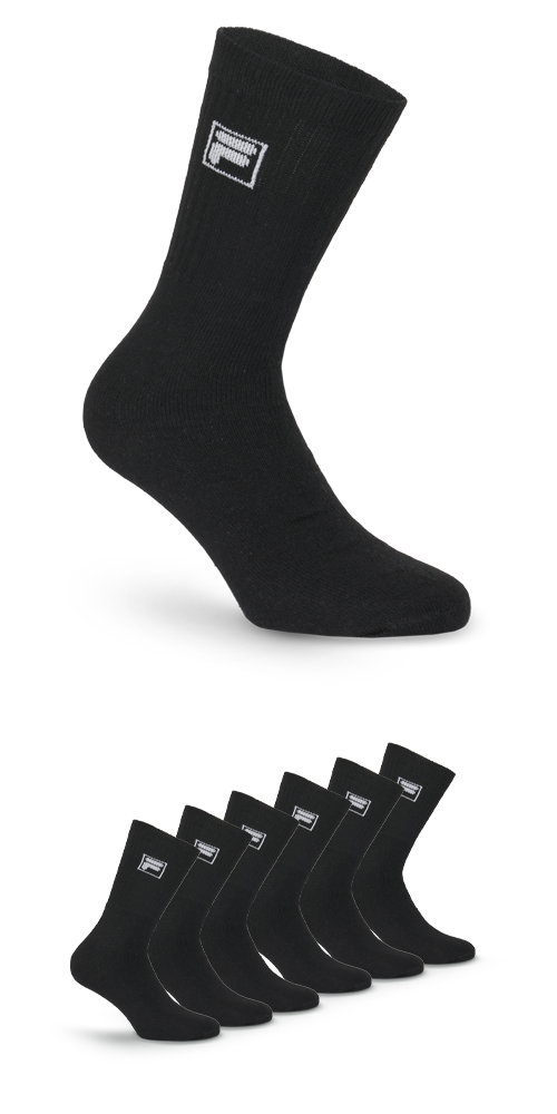 Fila Sportsocken, (6er Pack), Klassische Tennissocken im 6er Pack