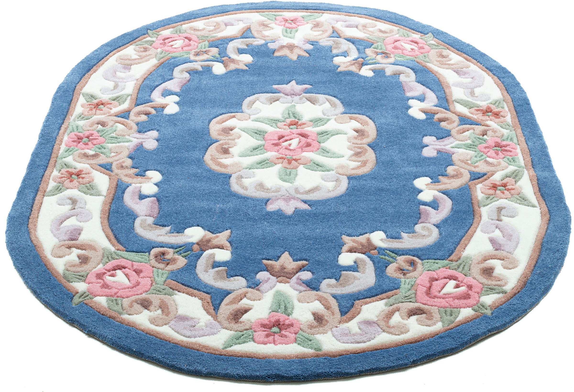 Image of THEKO Teppich "Ming" oval 14 mm Höhe hochwertiges Acrylgarn, ideal im Wohnzimmer & Schlafzimmer