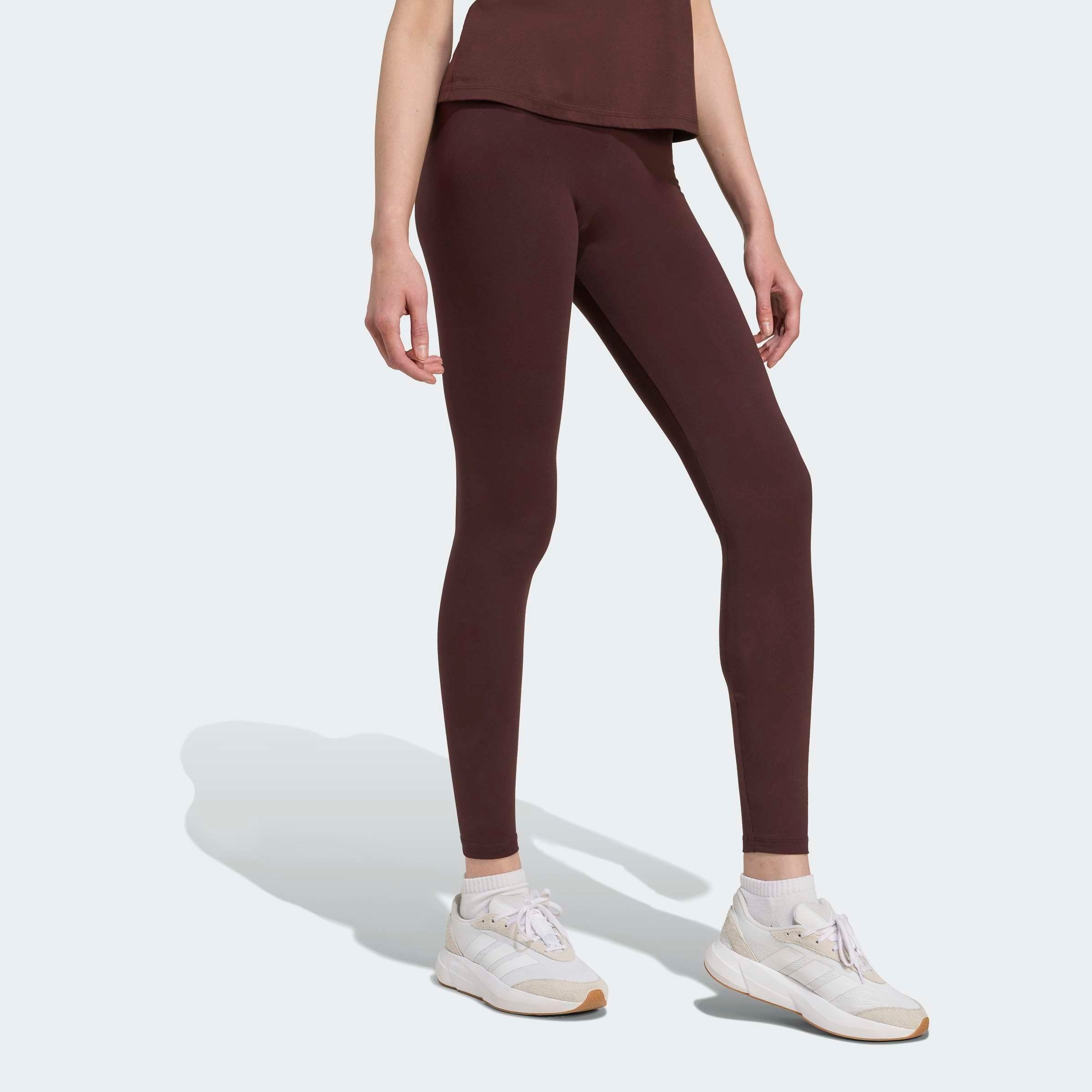 Image of adidas Sportswear Leggings "ESSENTIALS LINEAR COTTON" aus Baumwollmaterial mit Stretchanteil, hoher Bund, ohne Verschluss