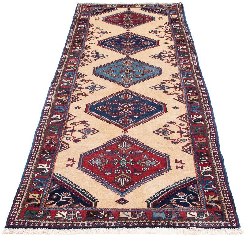 Image of morgenland Orientteppich »Perser - Nomadic - 238 x 80 cm - beige«, rechteckig, 10 mm Höhe, Wohnzimmer, Handgeknüpft, Einzelstück mit Zertifikat bei Ackermann Versand Schweiz