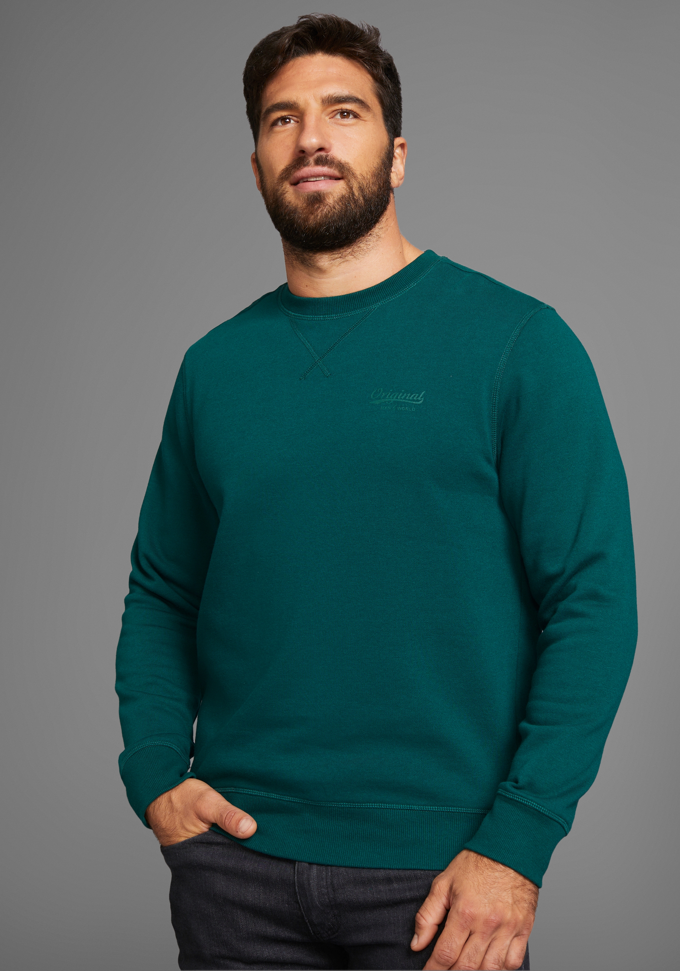 Man's World Sweatshirt, aus Baumwollmischung