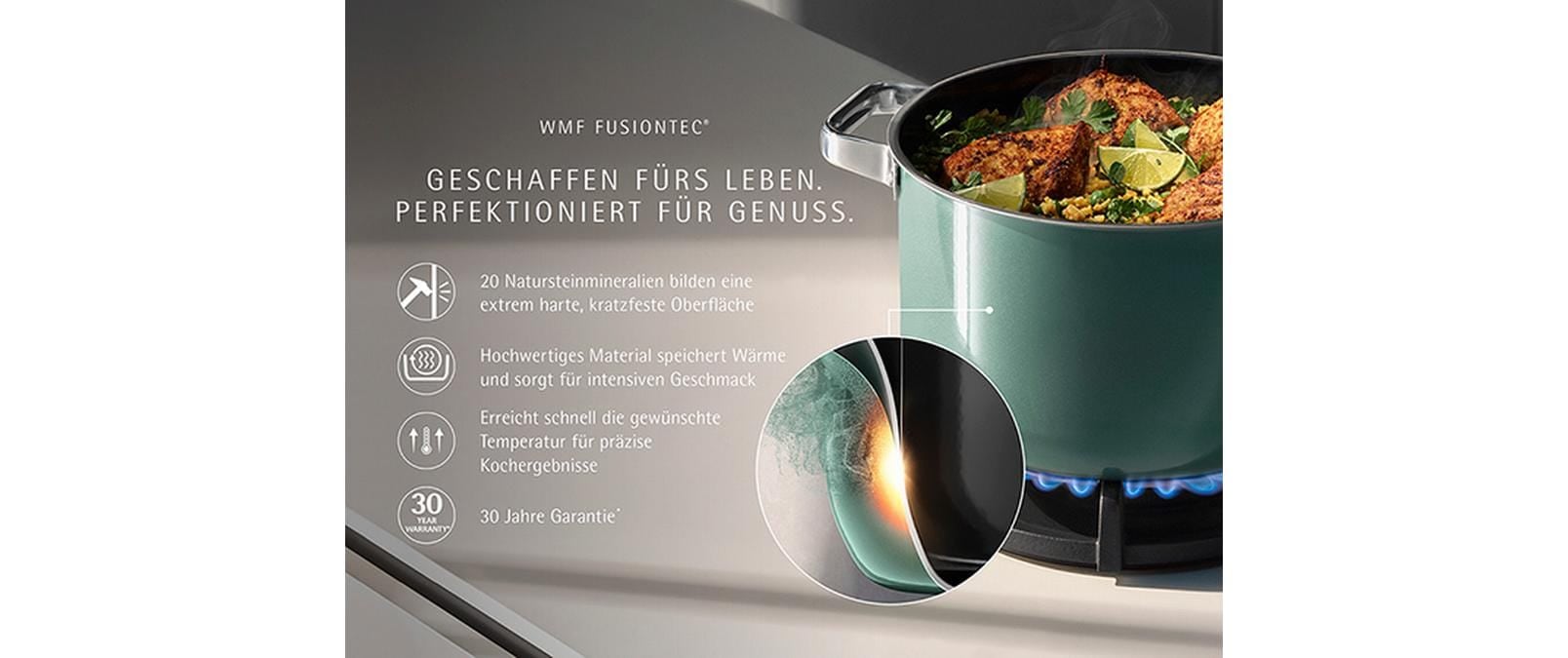 WMF Topf-Set »Fusiontec Mineral Pro« Set, 7 tlg. Edelstahl | Glas