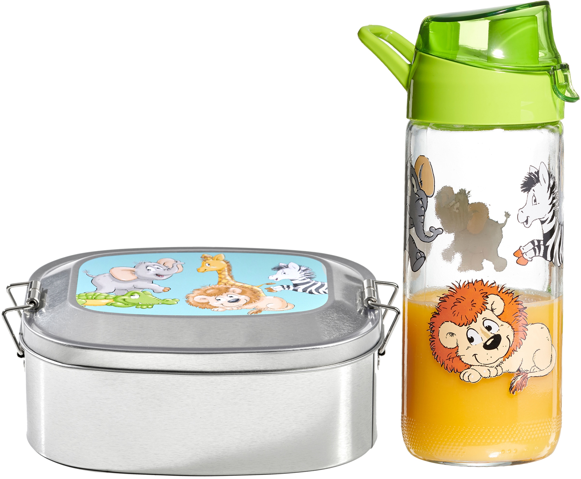Image of Ritzenhoff & Breker Lunchbox »Happy Zoo«, (Set, 2 tlg.), inkl. Trinkflasche bei Ackermann Versand Schweiz