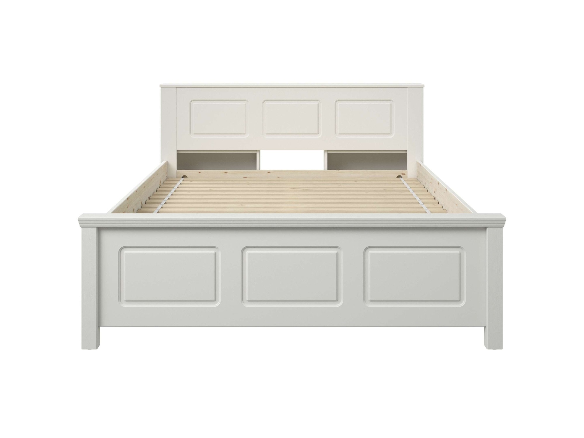 GOODproduct Lit »Malme, mit unsichtbaren, herausziehbaren Regalen, maximaler Stauraum« ,  y compris sommier à lattes, fabriqué en UE, bois massif certifié FSC®