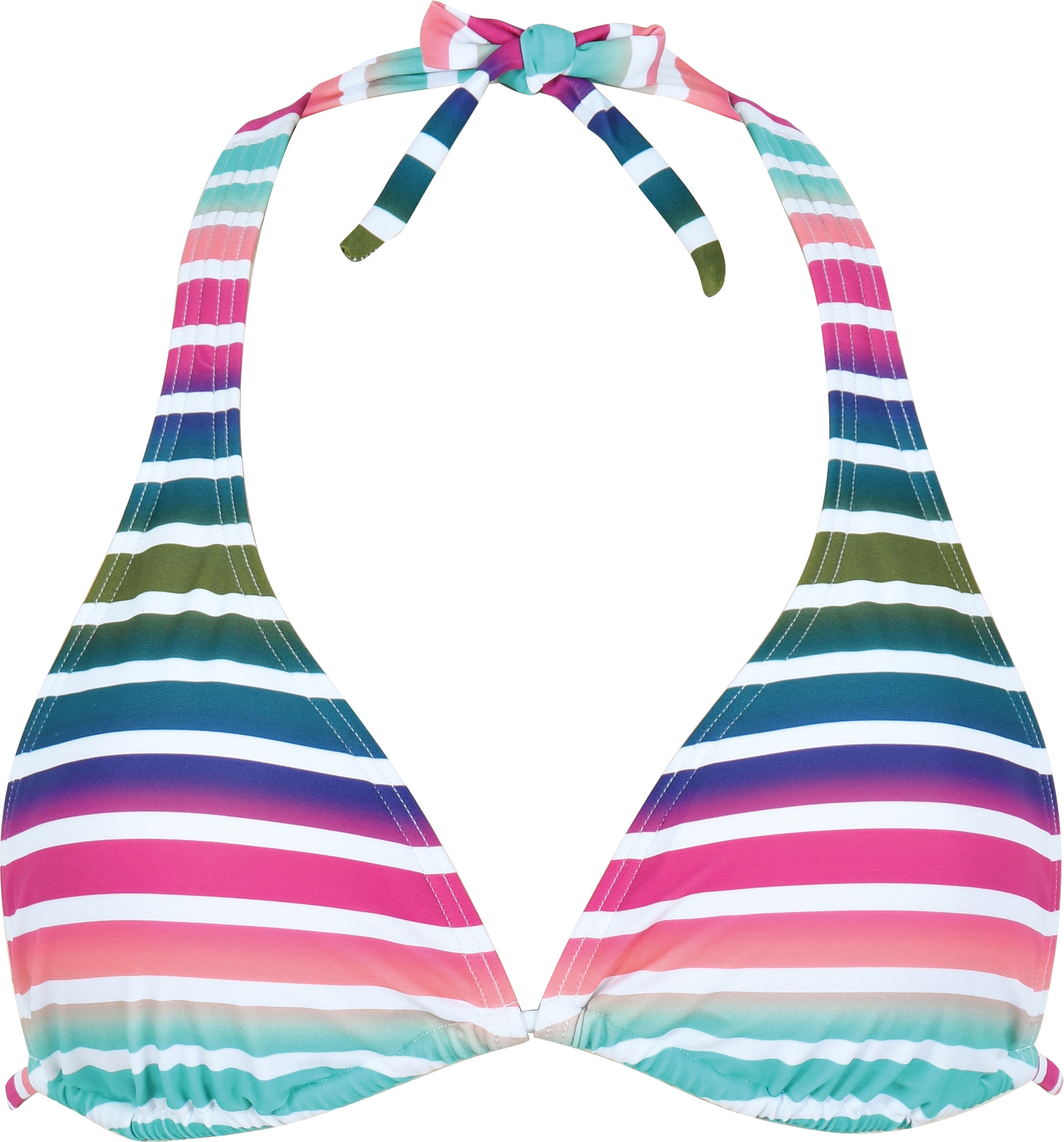 Triangel-Bikini-Top »Ice pop«, mit herausnehmbarer Schale, mit Multicolor-Streifen