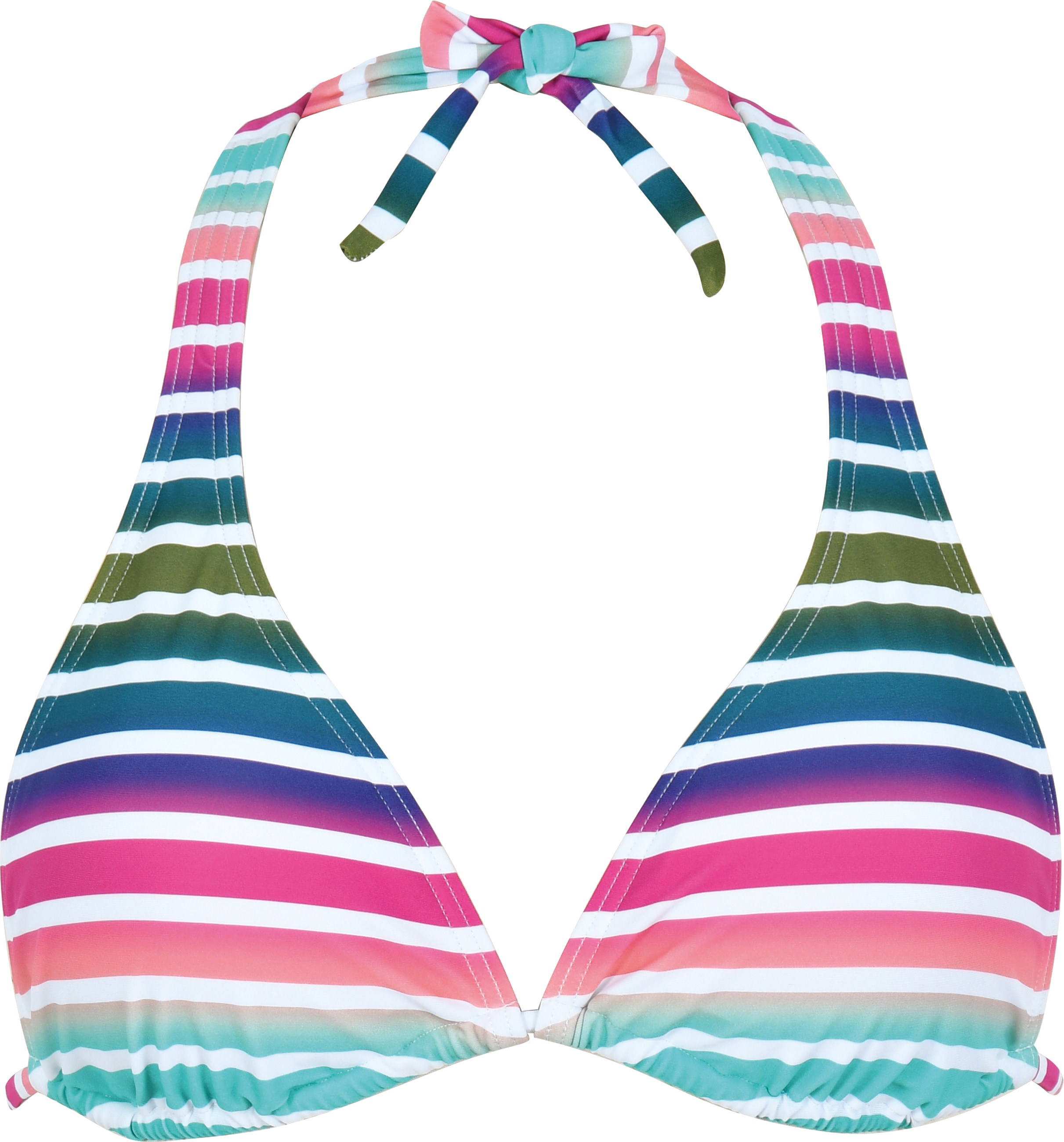 Naturana Triangel-Bikini-Top »Ice pop«, mit herausnehmbarer Schale, mit Multicolor-Streifen-NATURANA 1