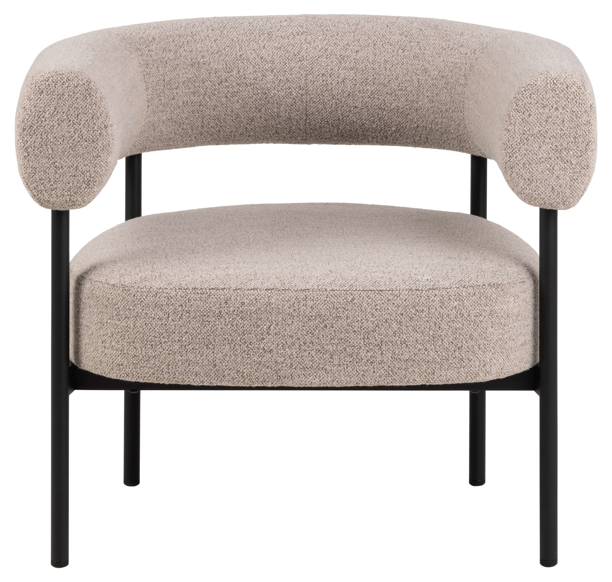 ACTONA GROUP Loungesessel »Oakfield, Polstersessel, Relaxsessel, mit Armlehnen, Hoher Komfort« Modern, Beiger Stoff, Schwarze Stel, Taschenfedern, Sitzhöhe: 43,5 cm
