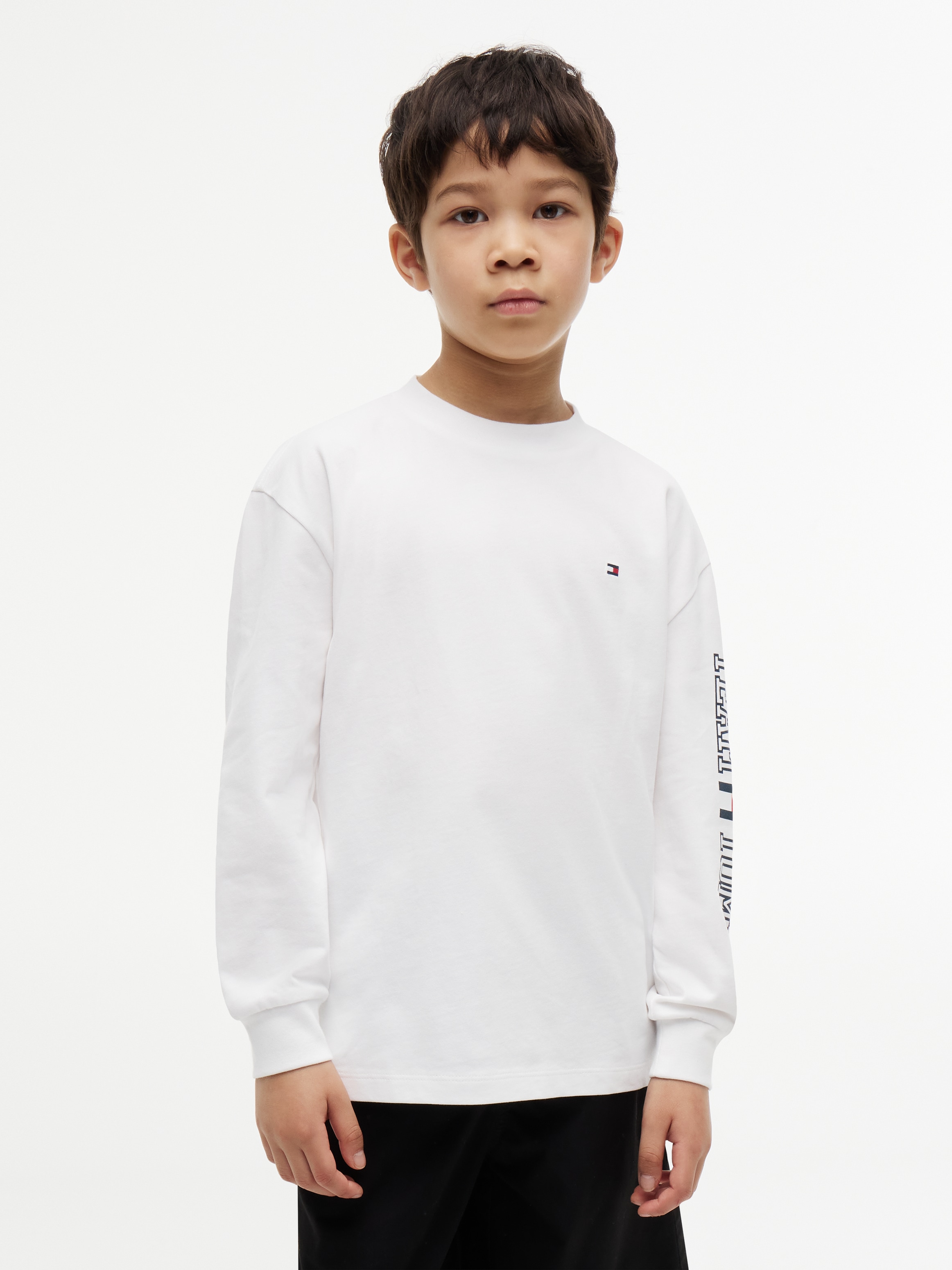 Image of Tommy Hilfiger Langarmshirt Regular Fit, Kinder bis 16 Jahre, Druck auf einem Arm