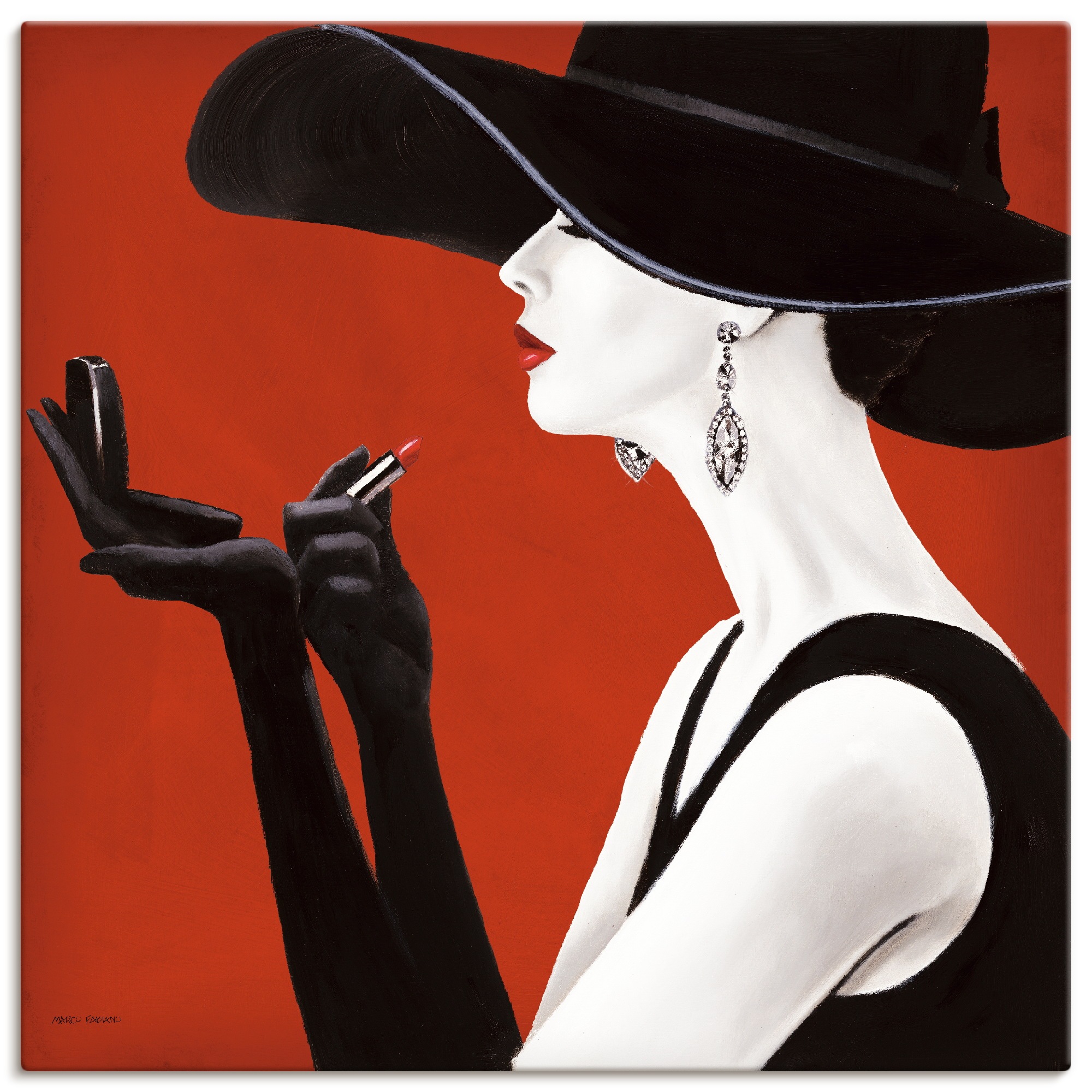 Image of Artland Wandbild »Hut ab II«, Frau, (1 St.), in vielen Grössen & Produktarten -Leinwandbild, Poster, Wandaufkleber / Wandtattoo auch für Badezimmer geeignet bei Ackermann Versand Schweiz