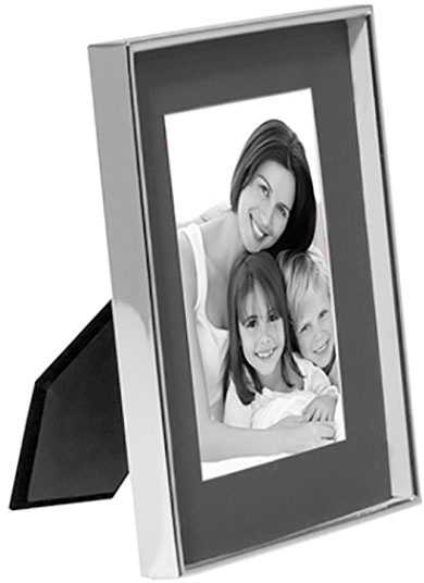Image of Fink Einzelrahmen »Kim, silberfarben«, (1 St.), Fotorahmen, Rahmen, versilberfarbent, graues Passepartout, für Bildformate 10x10, 10x15, 13x18 und 20x25, Wohnzimmer bei Ackermann Versand Schweiz
