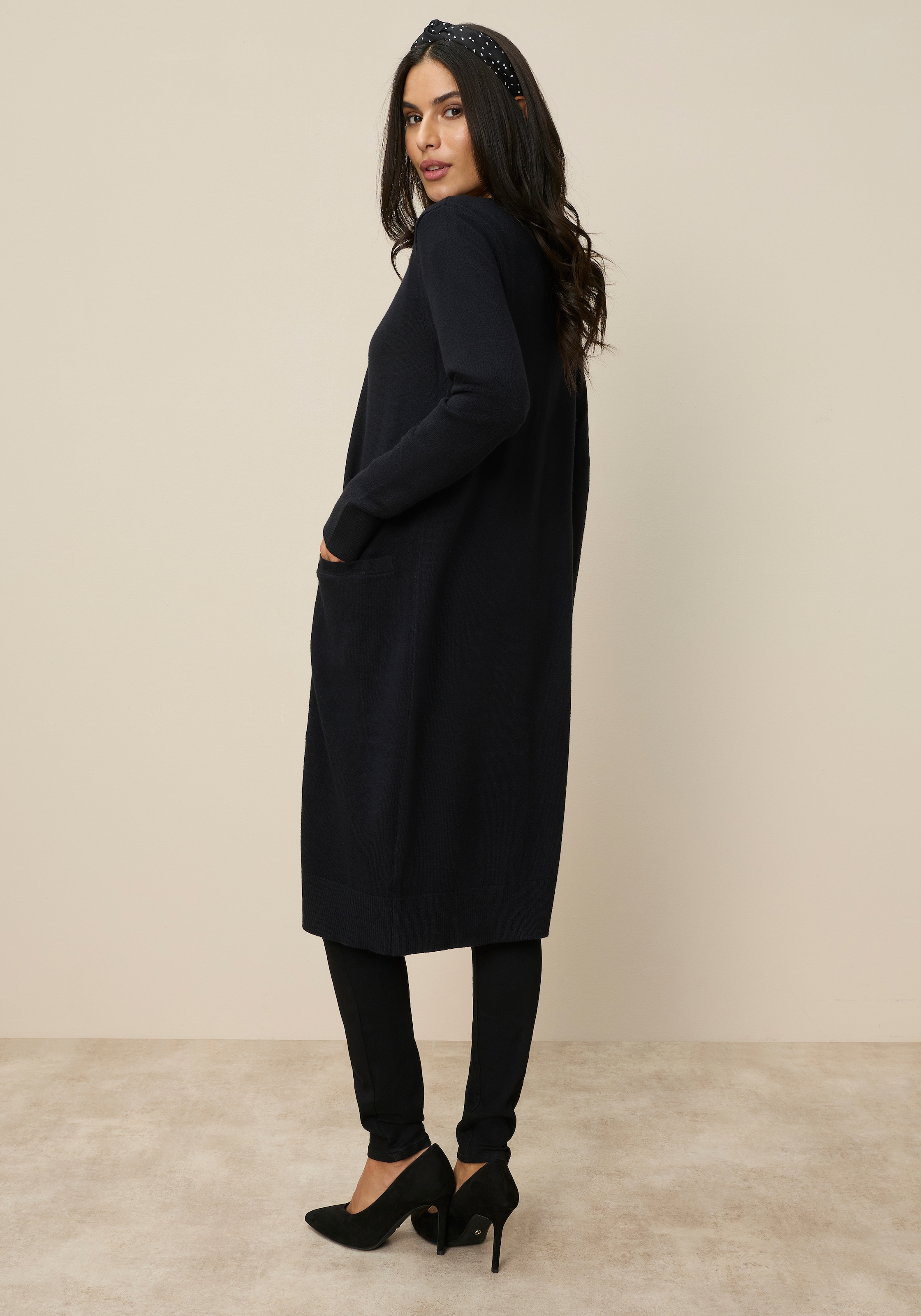 Tamaris Veste en tricot in Longform aus kuschligem Viskosegestrick