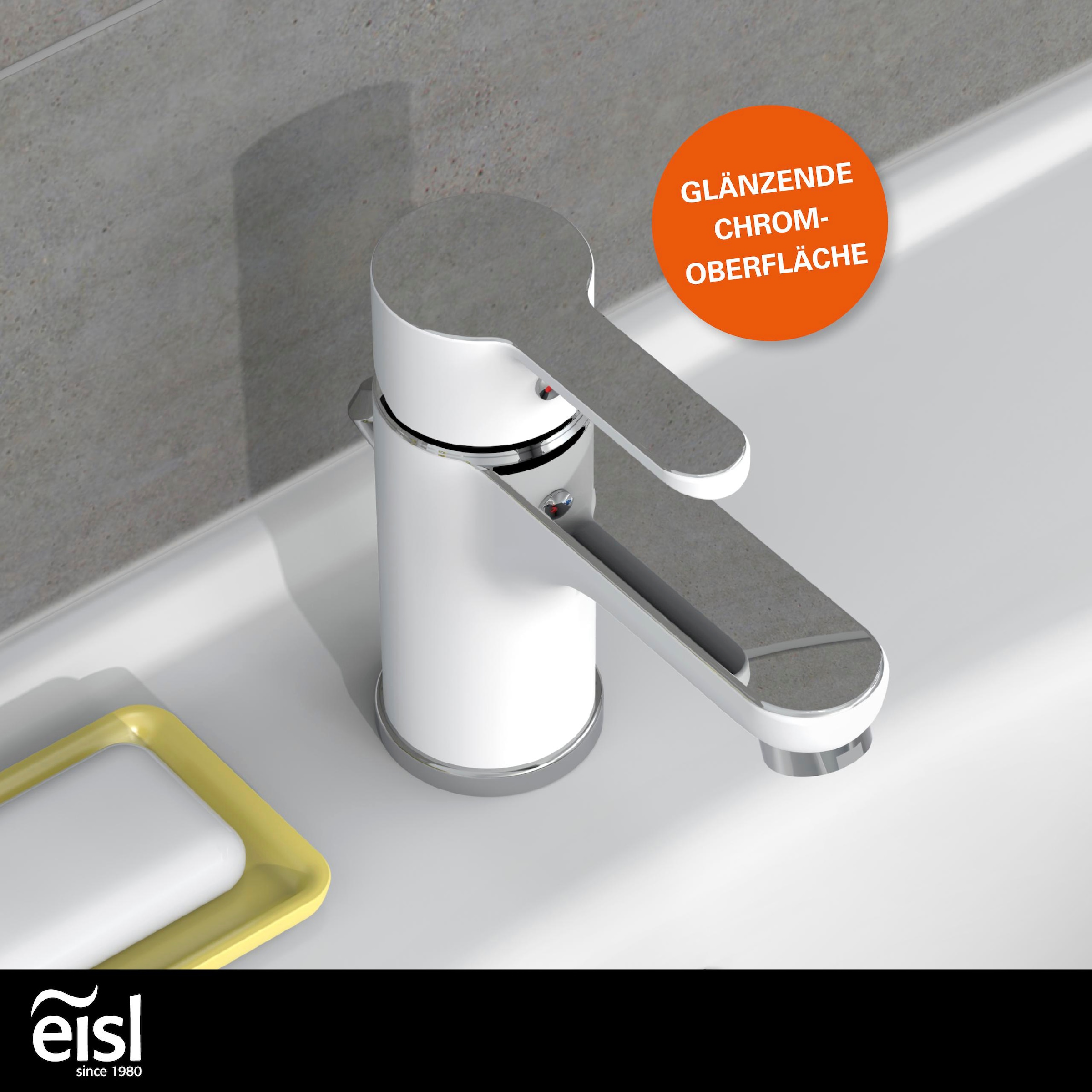 Eisl Robinet de lavabo »Diziani« avec barre d'appui, robinet avec garniture d'évacuation, mitigeur