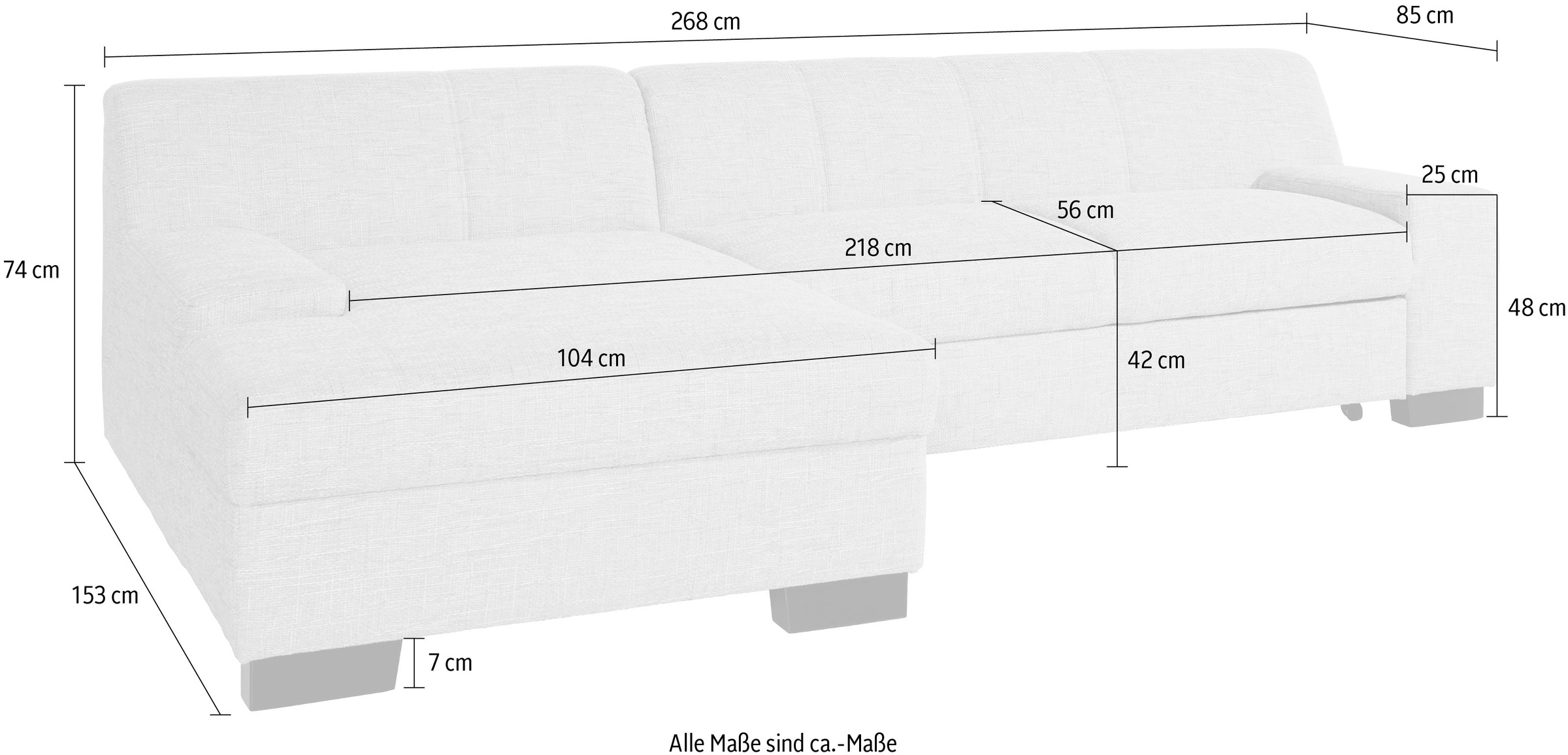 DOMO collection Ecksofa »Norma L-Form«, wahlweise mit Bettfunktion