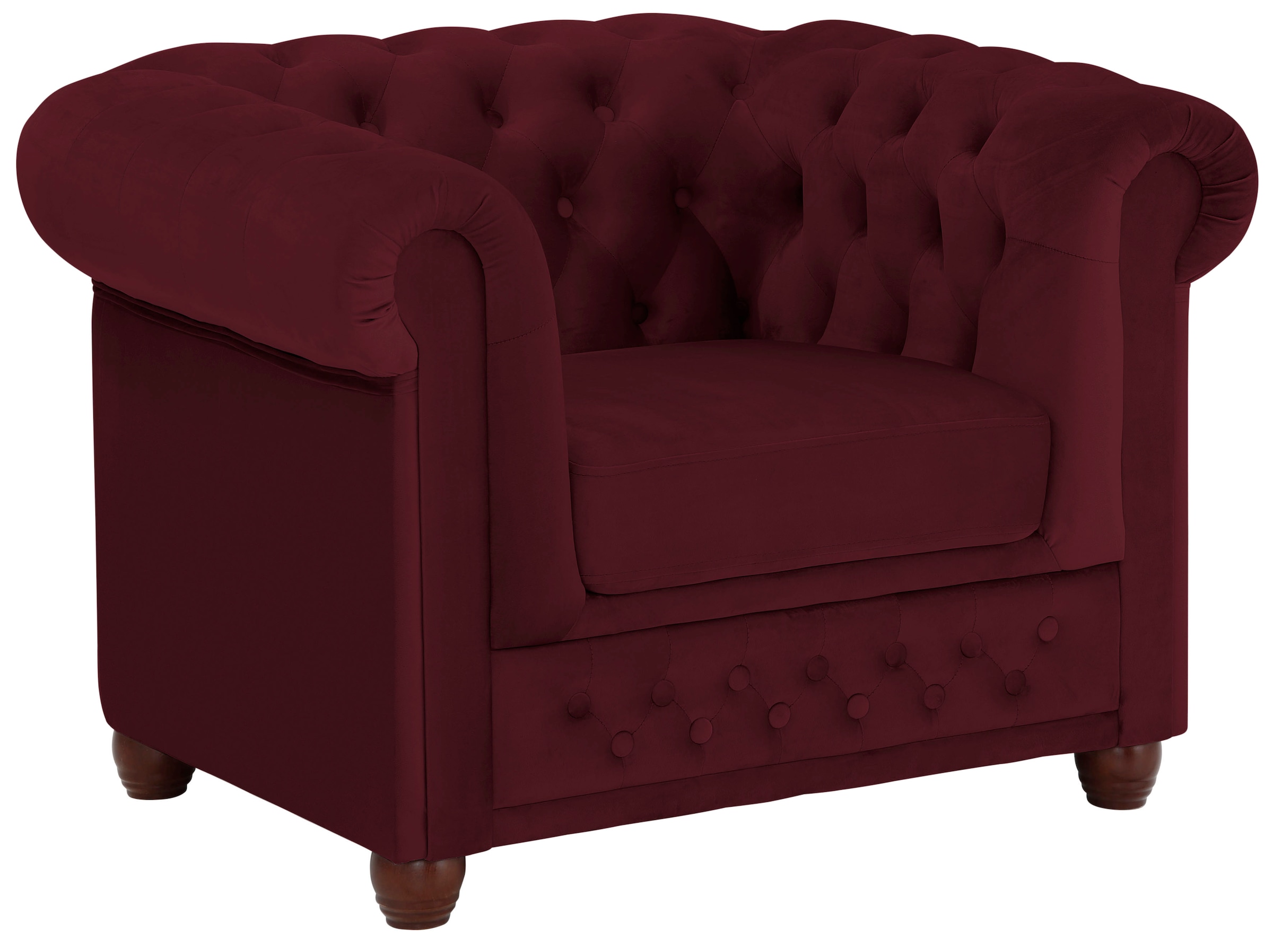 Home affaire Chesterfield-Sessel »New Castle Sessel« hochwertige Knopfheftung, B/T/H: 104/86/72 cm