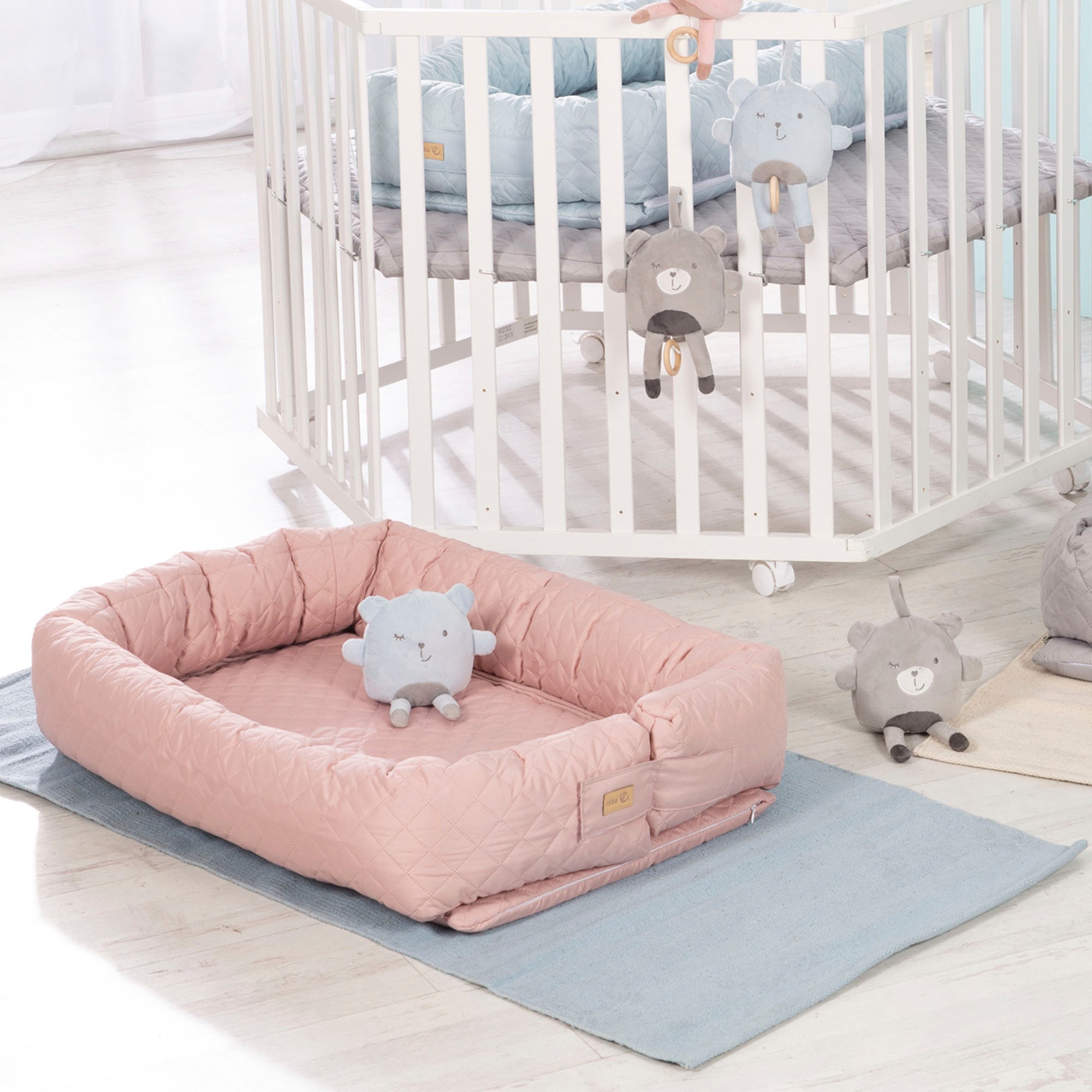 roba® Kuschelnest »Babylounge, Style, rose/mauve«, 3in1