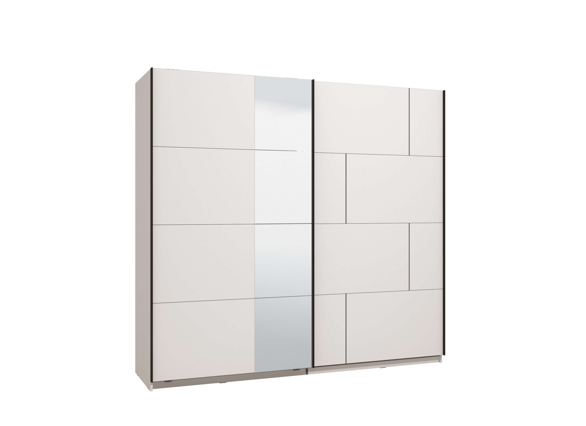 Image of Home affaire Schwebetürenschrank "Aleria Schiebetürenschrank, Kleiderschrank, Garderobe mit Spiegel" mit Spiegel, 2 Kleiderstangen & 2 Fächer in 2 Farben, Breite 220