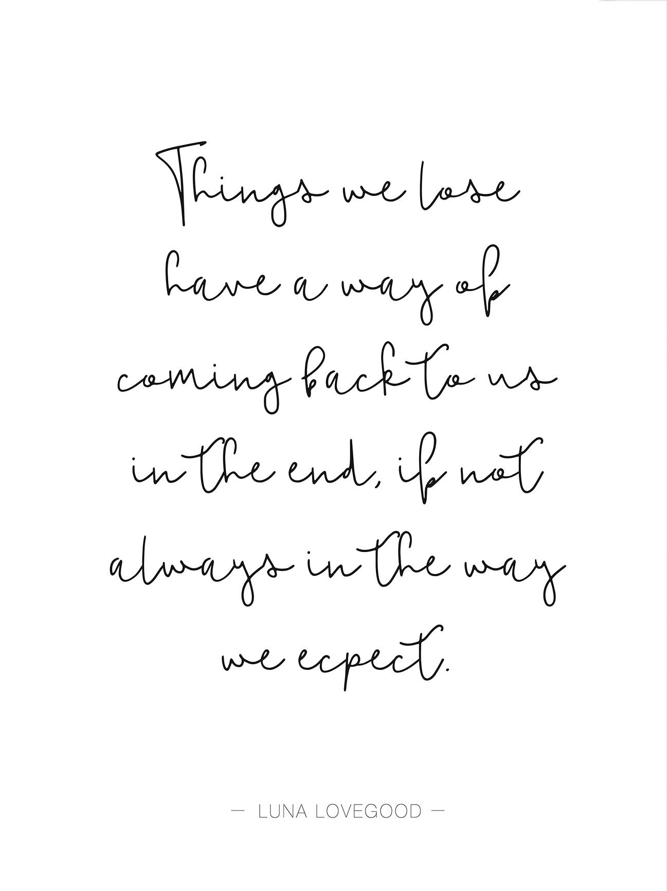 Image of Wall-Art Poster »Things we lose...«, Poster, Wandbild, Bild, Wandposter bei Ackermann Versand Schweiz