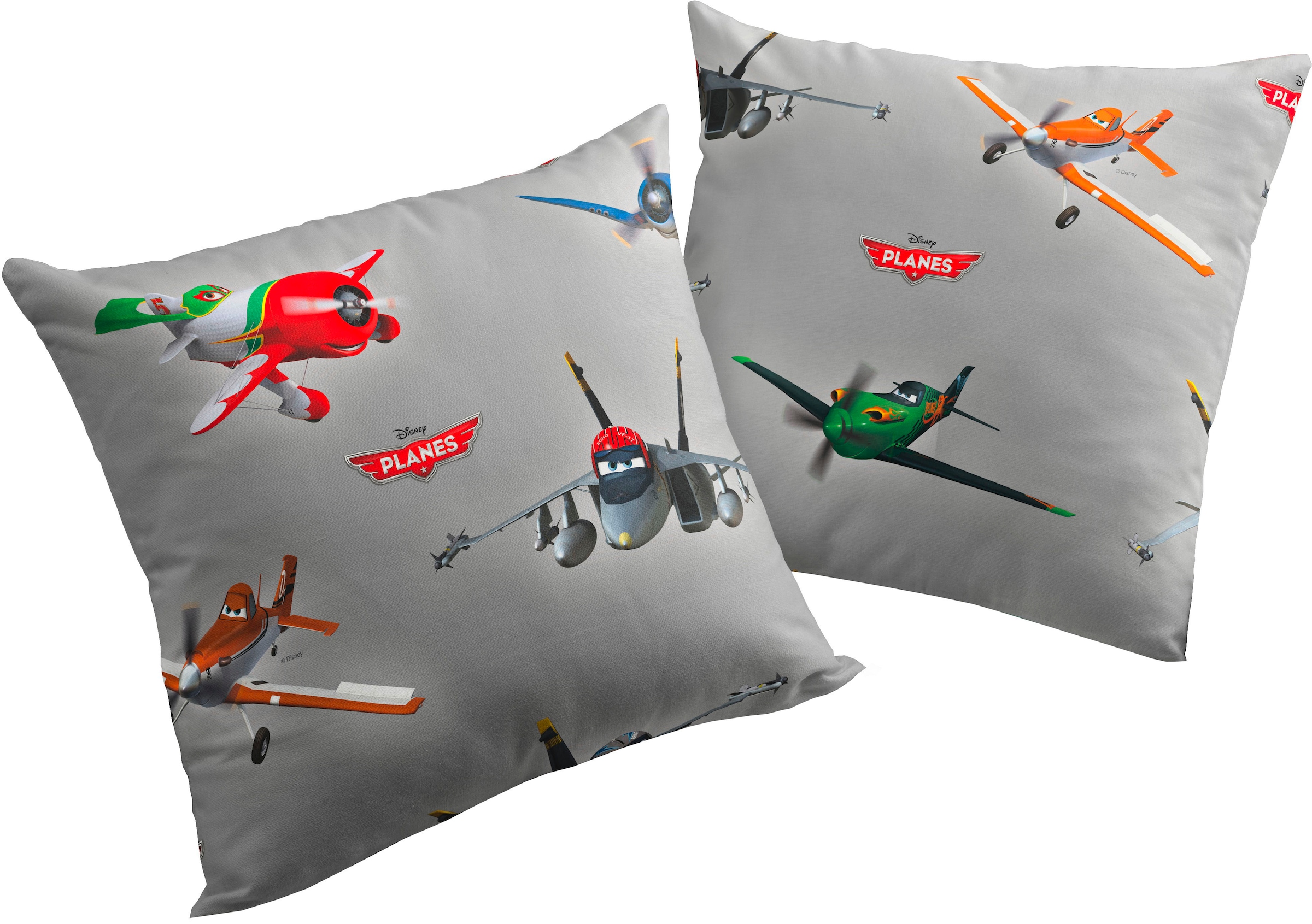 Image of Wirth Dekokissen "Planes Lima" Disney, Kissenhülle ohne Füllung, 2 Stück