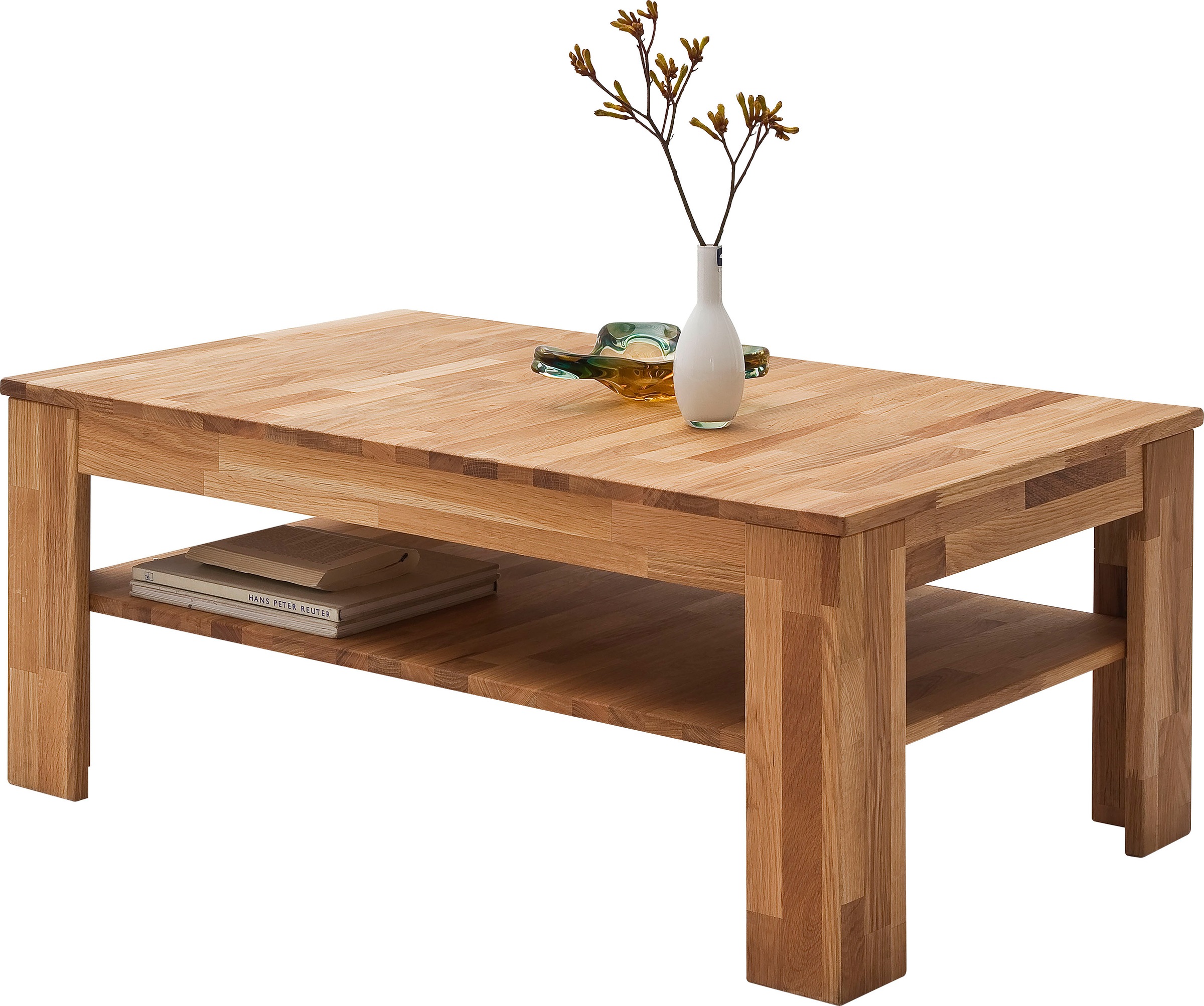 Image of MCA living Wohnzimmertisch »Fritz«, Couchtisch Massivholz geölt mit Ablageboden in Massivholz bei Ackermann Versand Schweiz